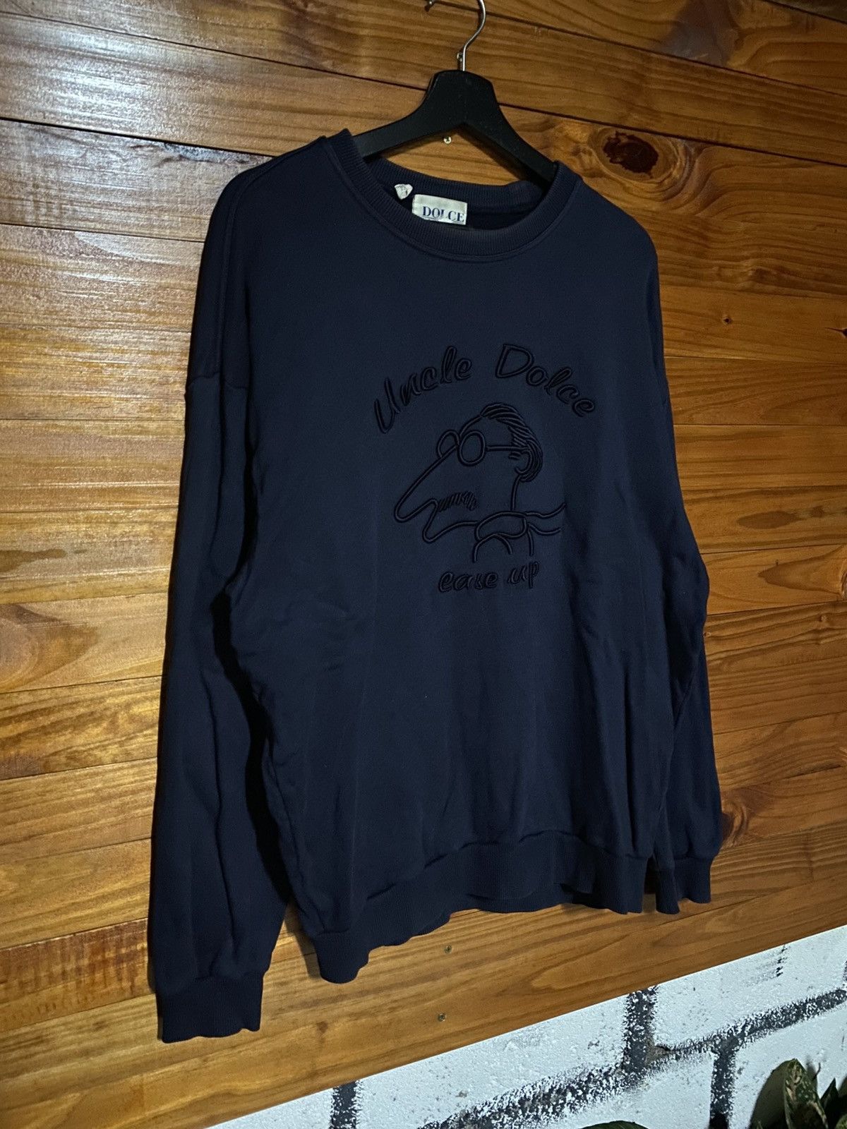 Vintage Dolce Ease-Up “Uncle Dolce” Sweatshirt Navy Blue
