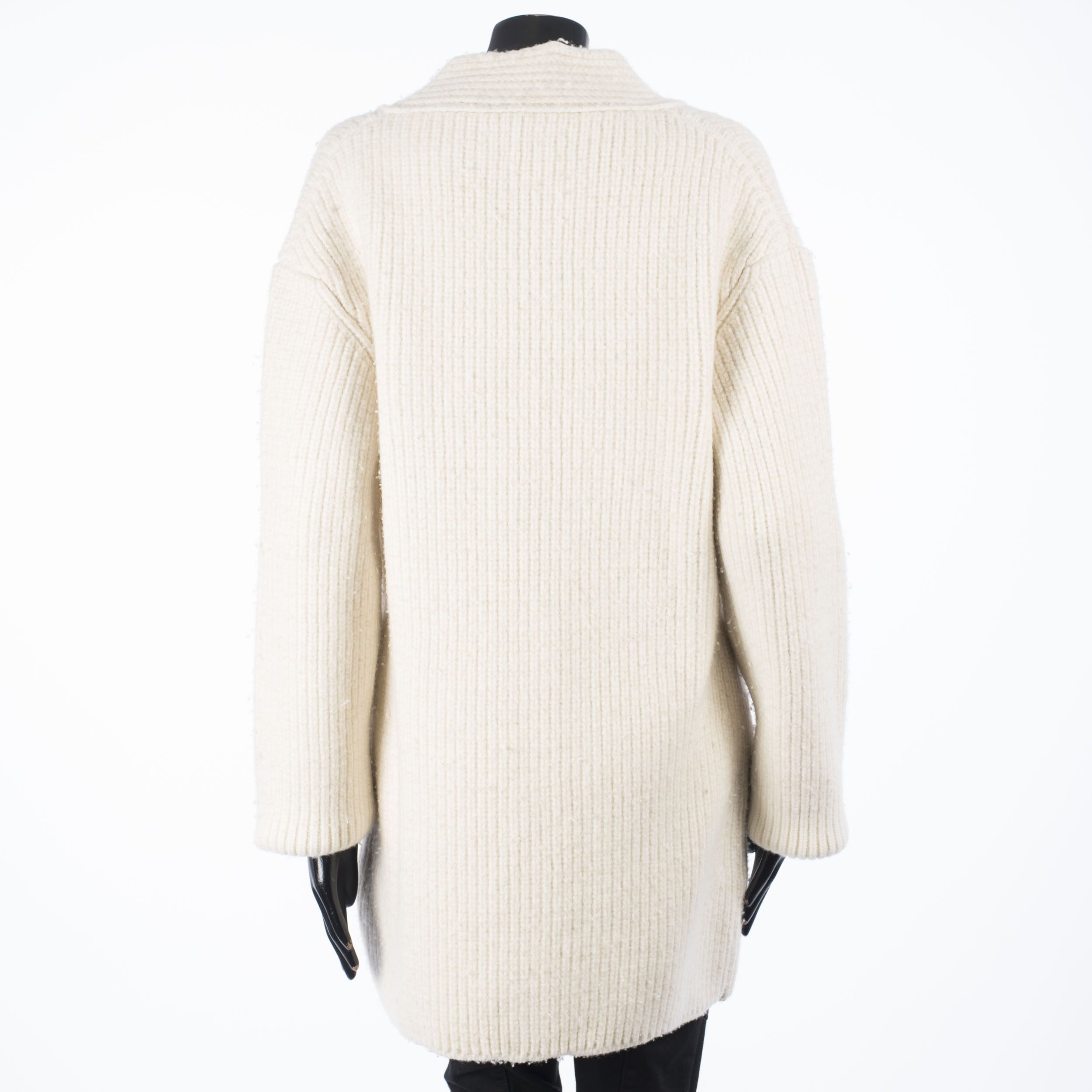 Bottega Veneta Oversized Cardigan in Thick Felted Ribbed Knit Cashmere Size XS / US 0-2 / IT 36-38 - 5 Thumbnail