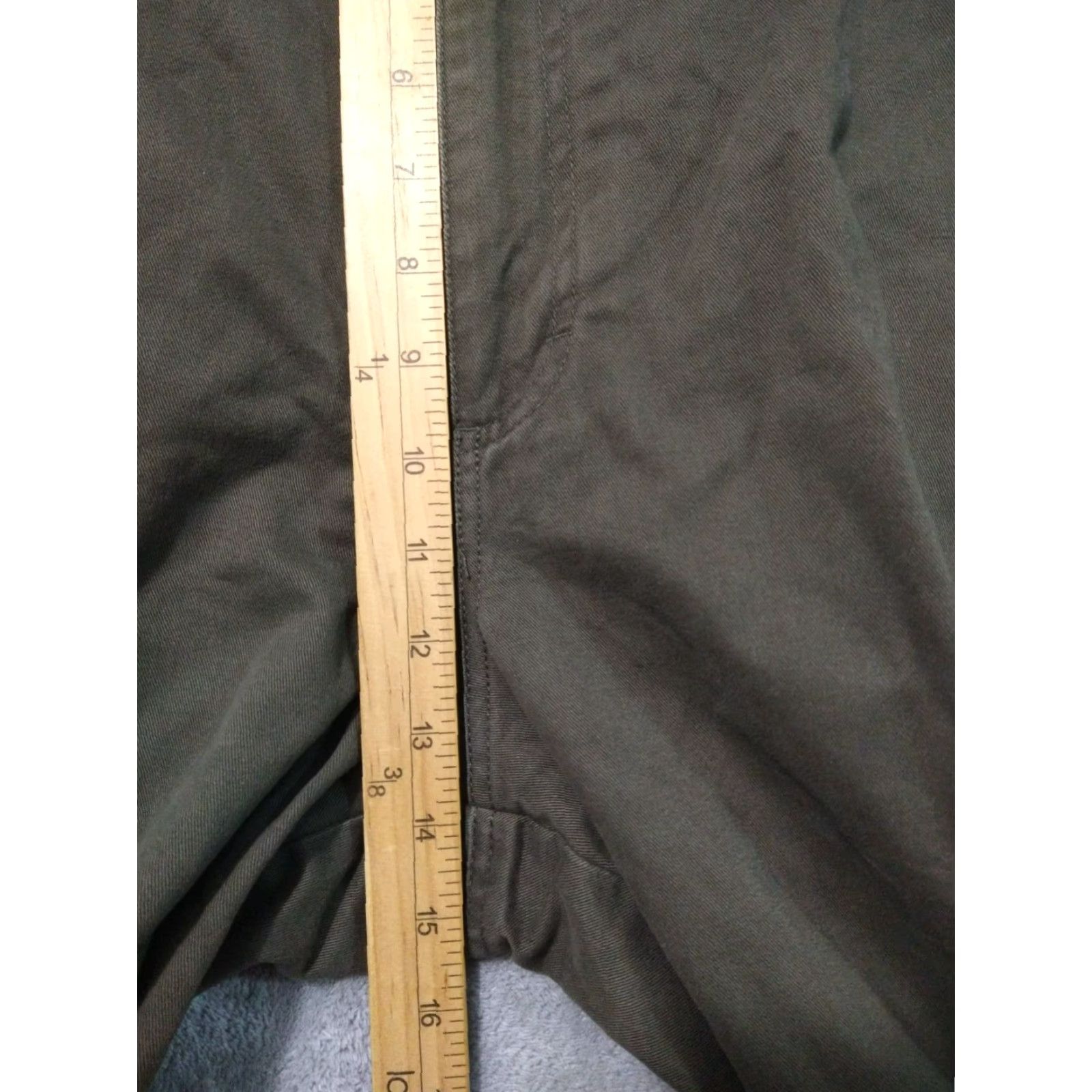 Vintage Woolrich Jeans Mens 44 x 31 Green Flannel Lined Chino High Rise Tapered Leg Size US 44 / EU 60 - 5 Thumbnail