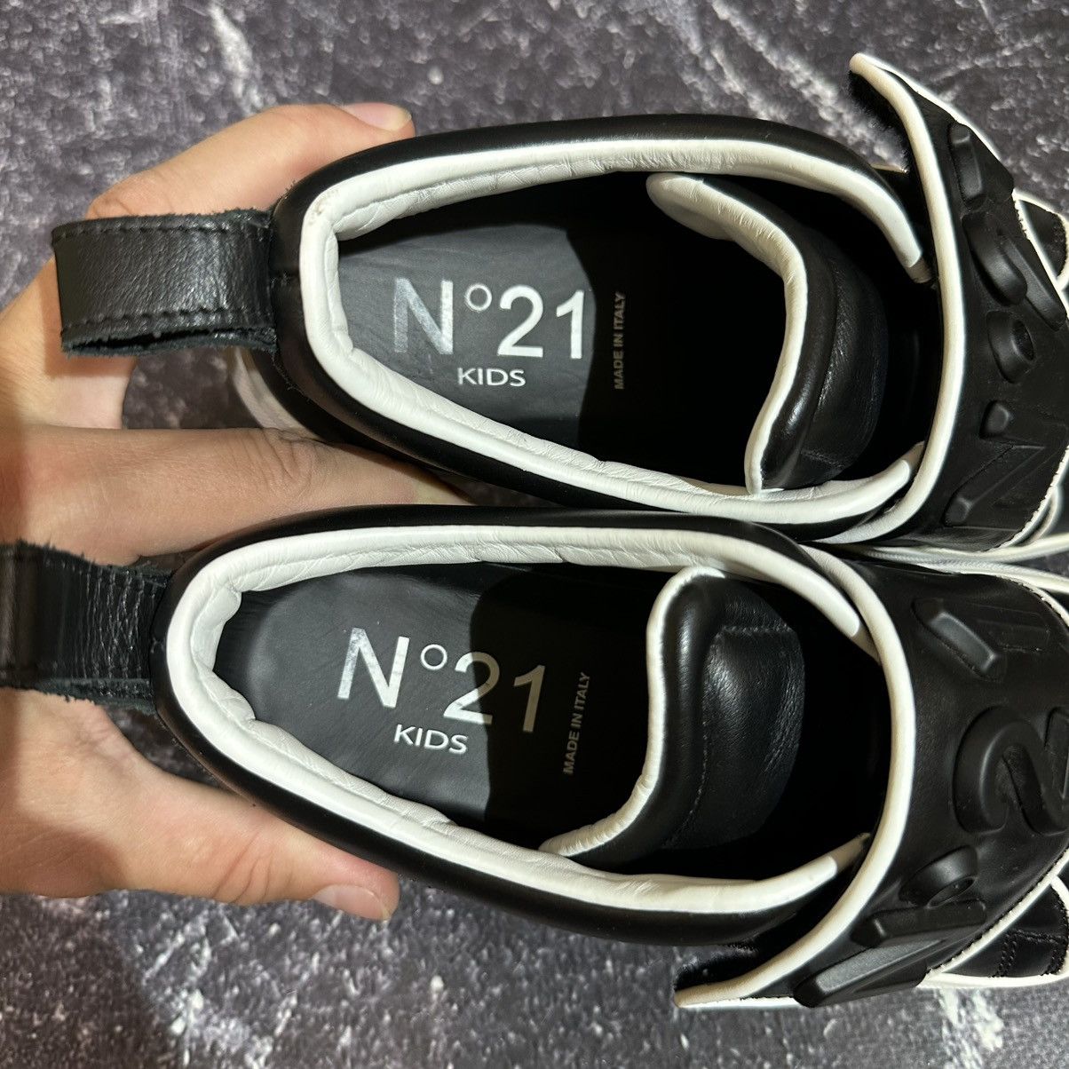 N21 N21 KIDS - Black Leather Sneakers Size 35 Size US 5 / IT 35 - 14 Thumbnail