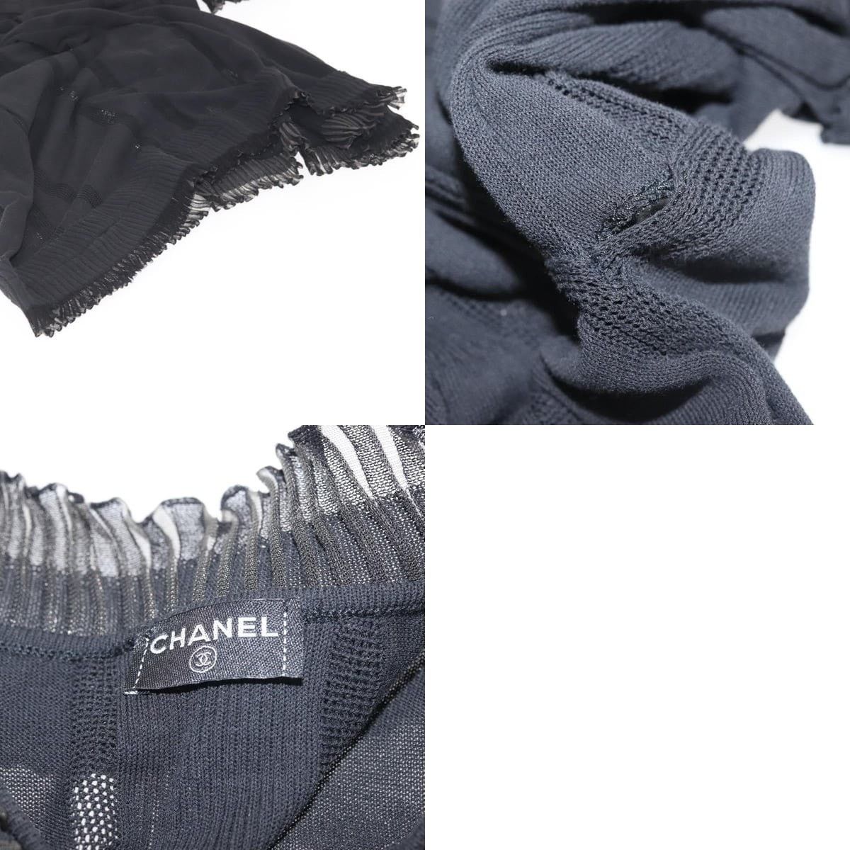 Chanel Chanel One Piece Cotton Black CC Shirt Size ONE SIZE - 4 Thumbnail