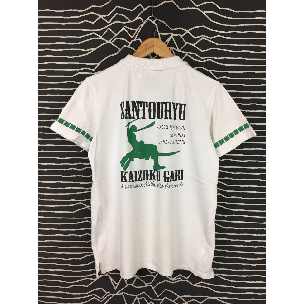 Anime × Vintage Vtg One Piece Roronoa Zoro Three Swords Anime Manga Polo Tee Size US M / EU 48-50 / 2 - 1 Thumbnail