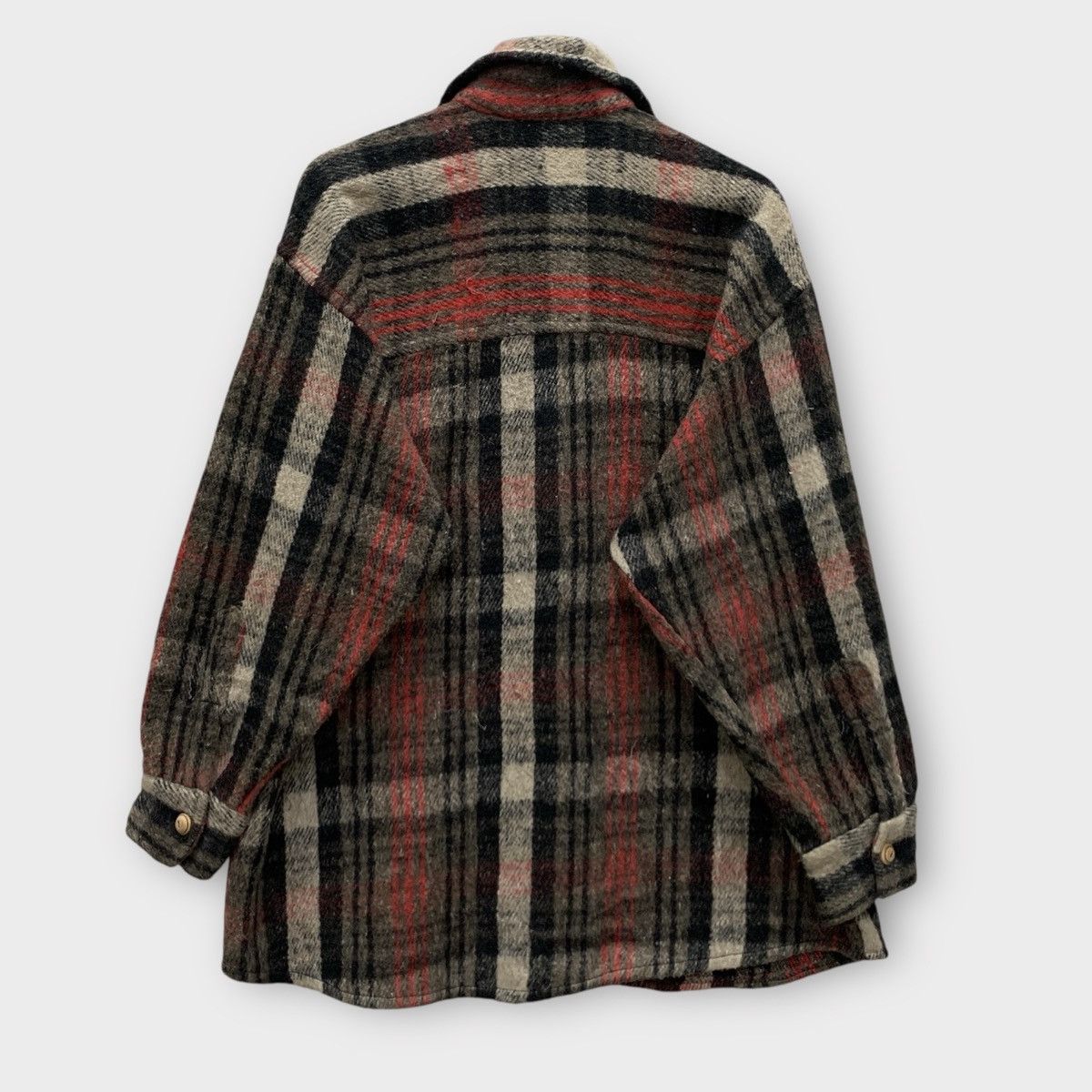 Vintage VINTAGE 90s PLAID BLANKET CHECKERED WOOL FLANNEL BUTTON UP Size US L / EU 52-54 / 3 - 2 Thumbnail