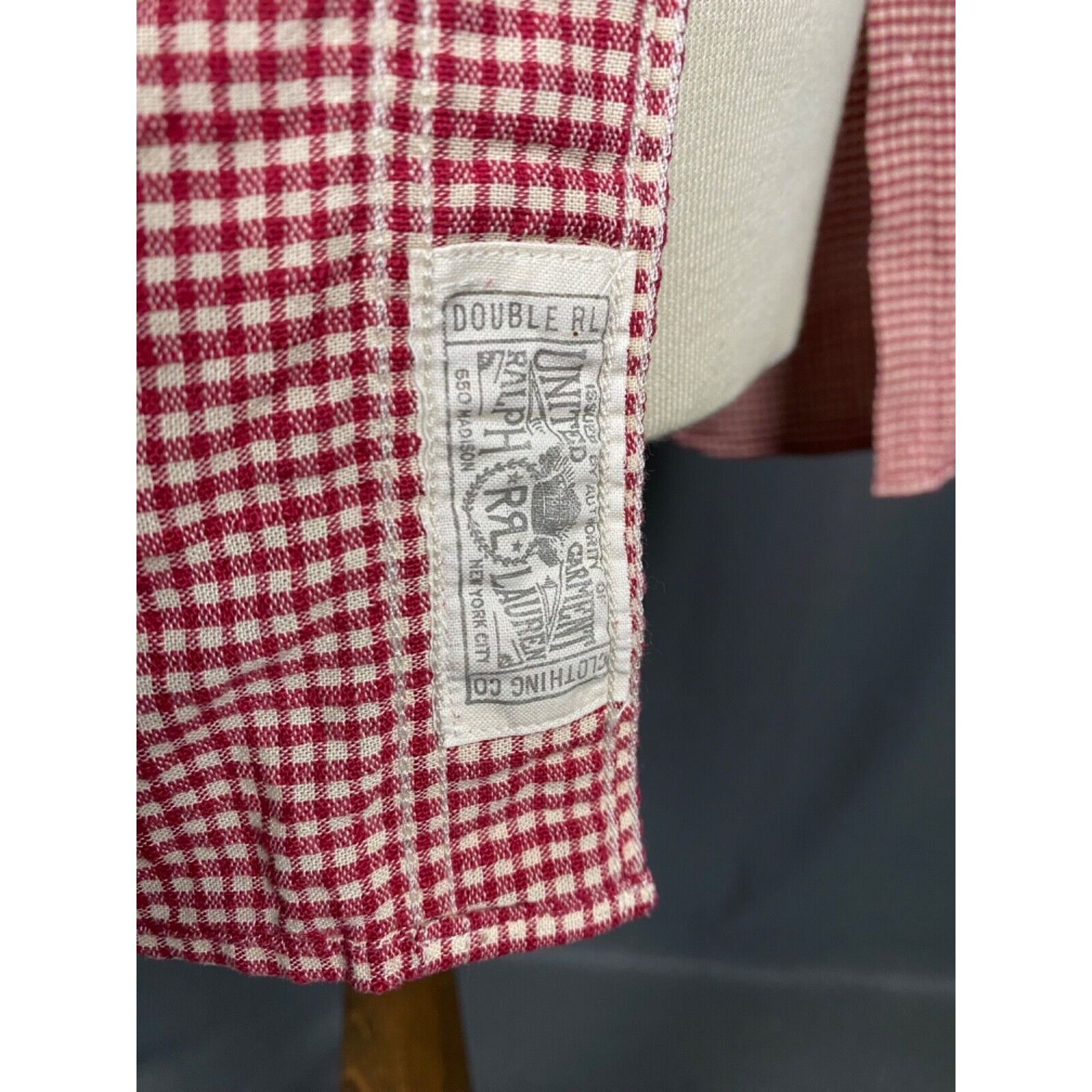 RRL Ralph Lauren MINT! Double RL Ralph Lauren Men's Red Checked Longsleeve Sh Size US XL / EU 56 / 4 - 9 Thumbnail
