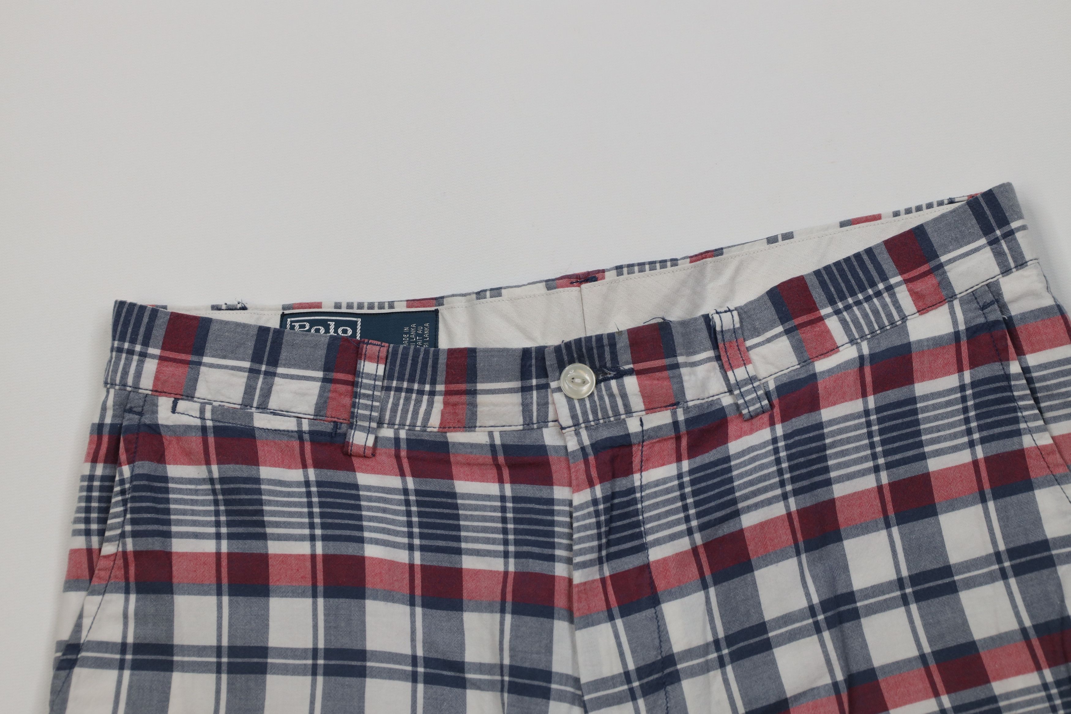 Ralph Lauren Vintage 90s Ralph Lauren Plaid Golf Chino Shorts Cotton Size US 32 / EU 48 - 2 Thumbnail
