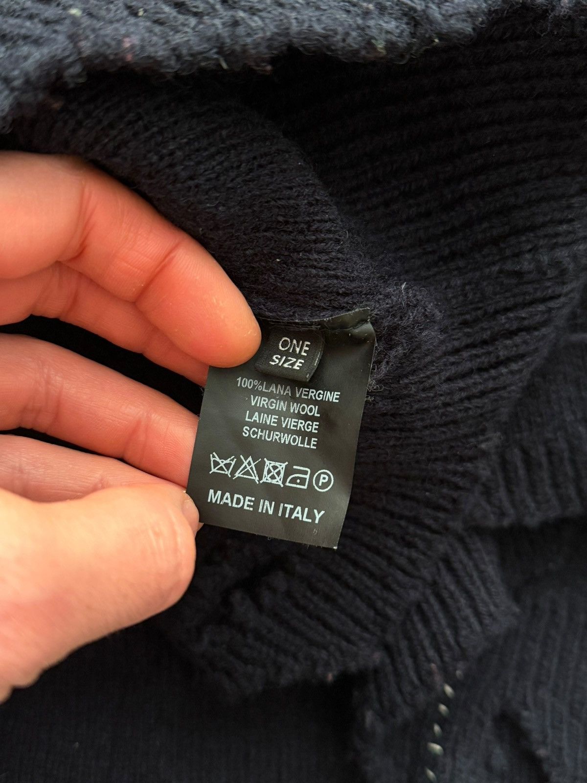 Raf Simons GRAIL 2016 Oversized Navy Varsity Distressed Sweater Size US XXL / EU 58 / 5 - 12 Thumbnail
