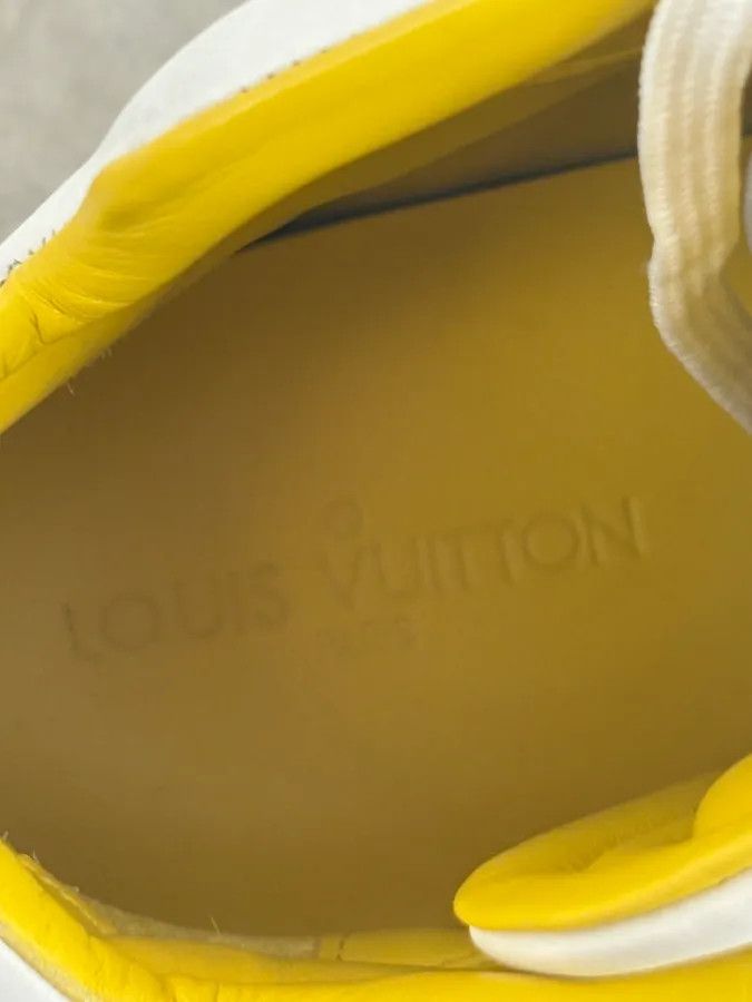 Louis Vuitton Louis Vuitton White Trail Blazer Leather Mesh High Sneakers Size US 12 / EU 45 - 10 Thumbnail