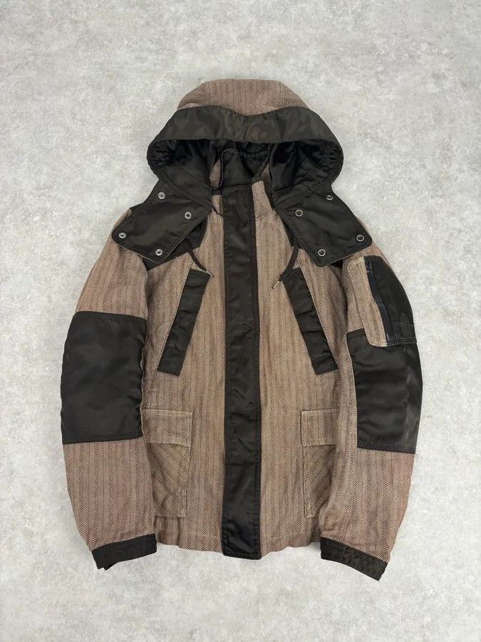 Diesel 2000s Diesel Brown Nylon Contrast Panel Cargo Jacket Size US S / EU 44-46 / 1 - 8 Thumbnail