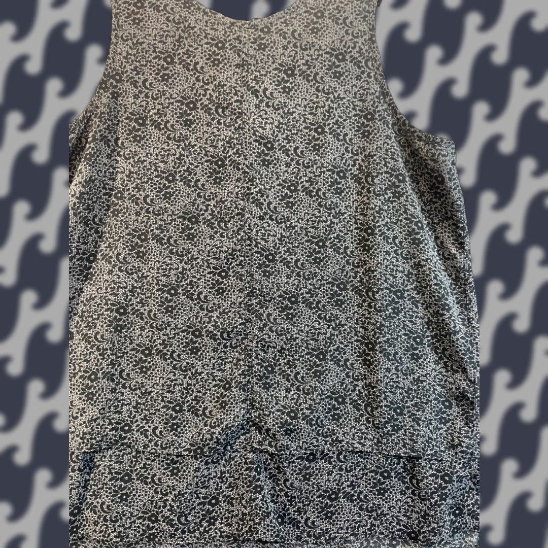Gap GAP Geometric Sleeveless Black Casual Shell Lightweight Top Womens M Size M / US 6-8 / IT 42-44 - 1 Thumbnail