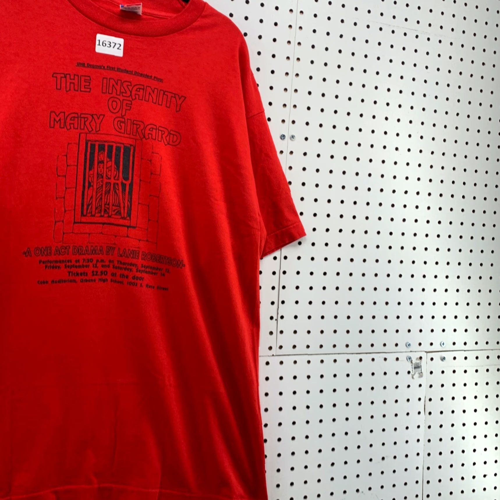 Fruit Of The Loom VINTAGE Fruit of the Loom T-Shirt Unisex Adults XL Red 90s School Play Stitch Possessed Devil Size US XL / EU 56 / 4 - 4 Thumbnail