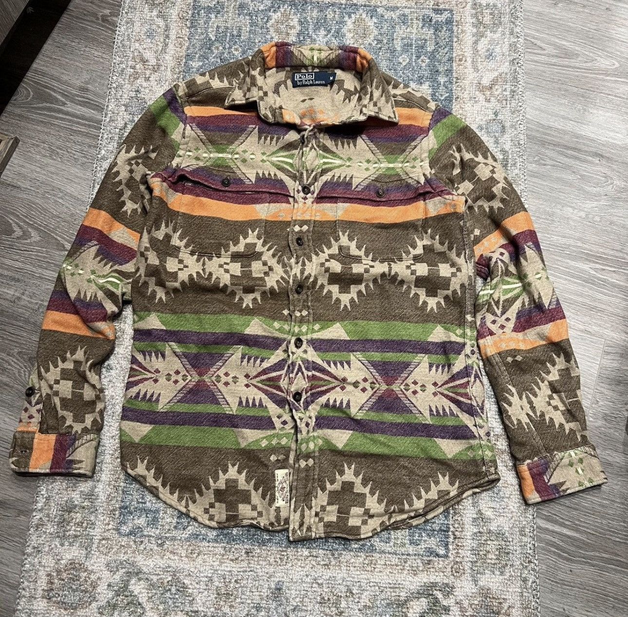 RRL Ralph Lauren Ralph Lauren aztec overshirt western Size US M / EU 48-50 / 2 - 6 Thumbnail