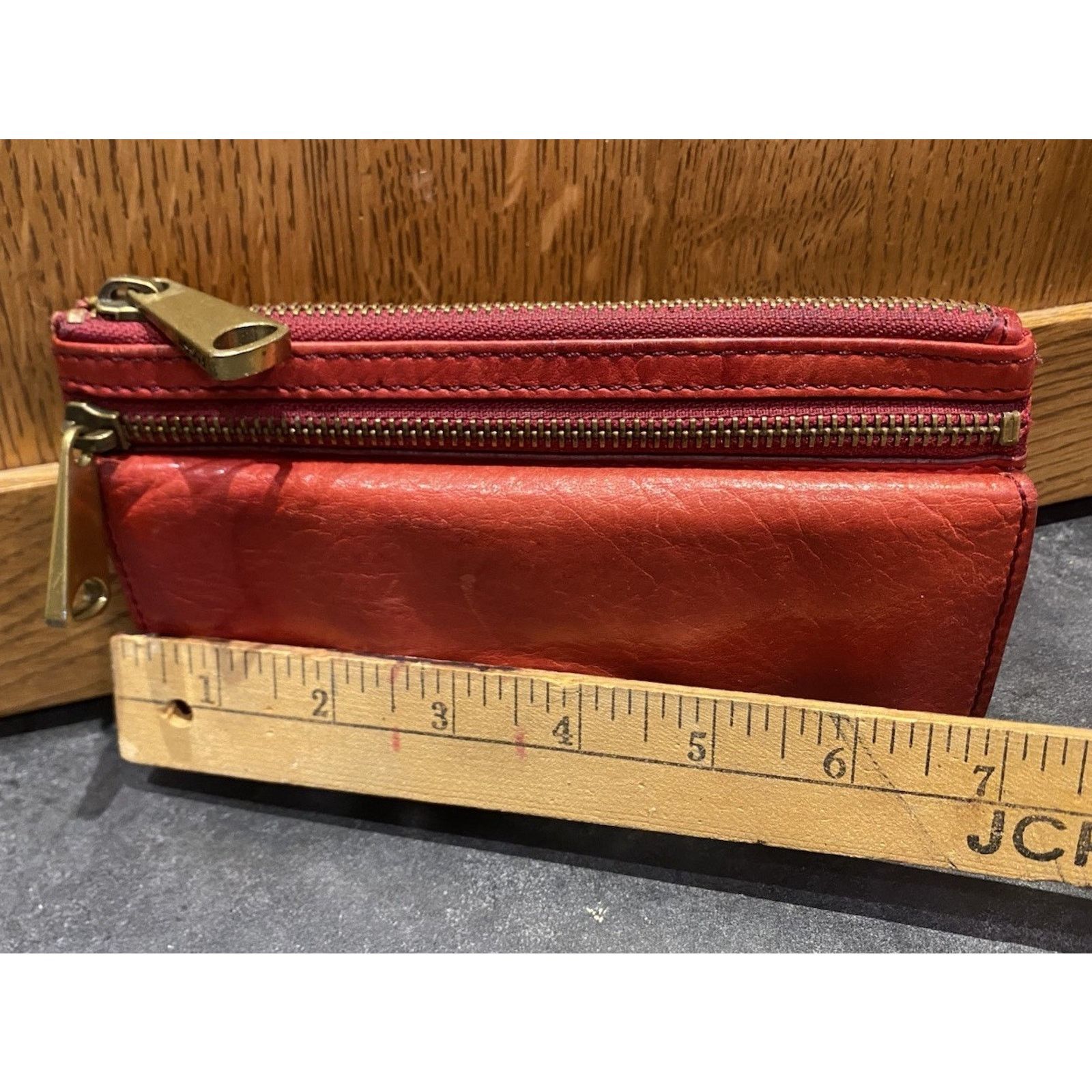 Fossil Fossil explorer flap clutch leather wallet red Soft Leather Size ONE SIZE - 8 Thumbnail