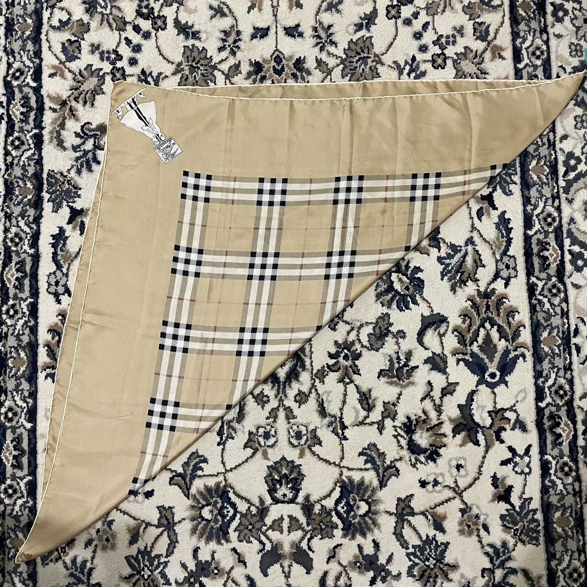 Burberry × Vintage BURBERRY SILK SCARF Size ONE SIZE - 3 Thumbnail