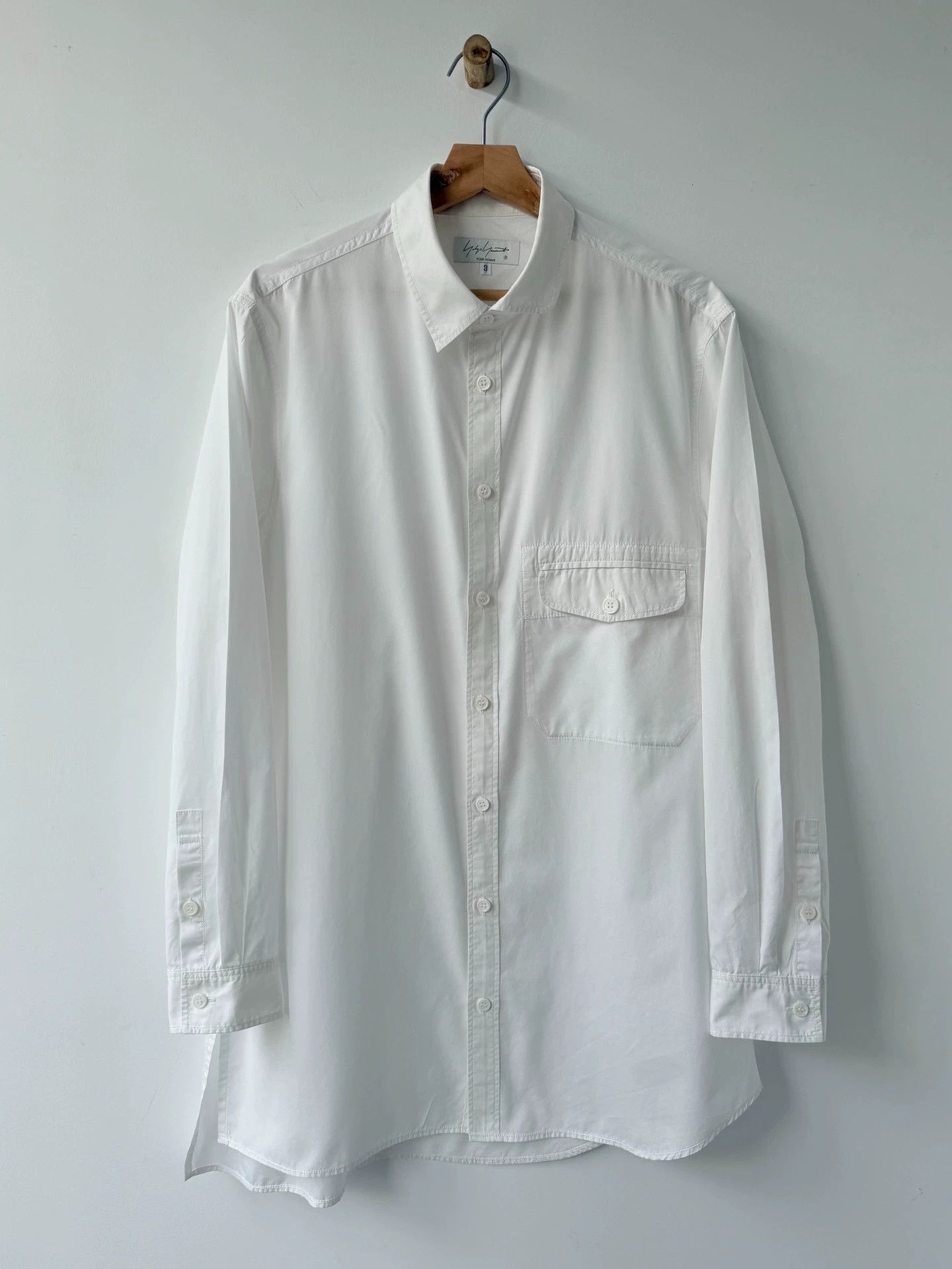 Yohji Yamamoto Yohji Yamamoto 21SS Shirt Asym Collar Irregular Hem Size 3 Size US L / EU 52-54 / 3 - 8 Thumbnail