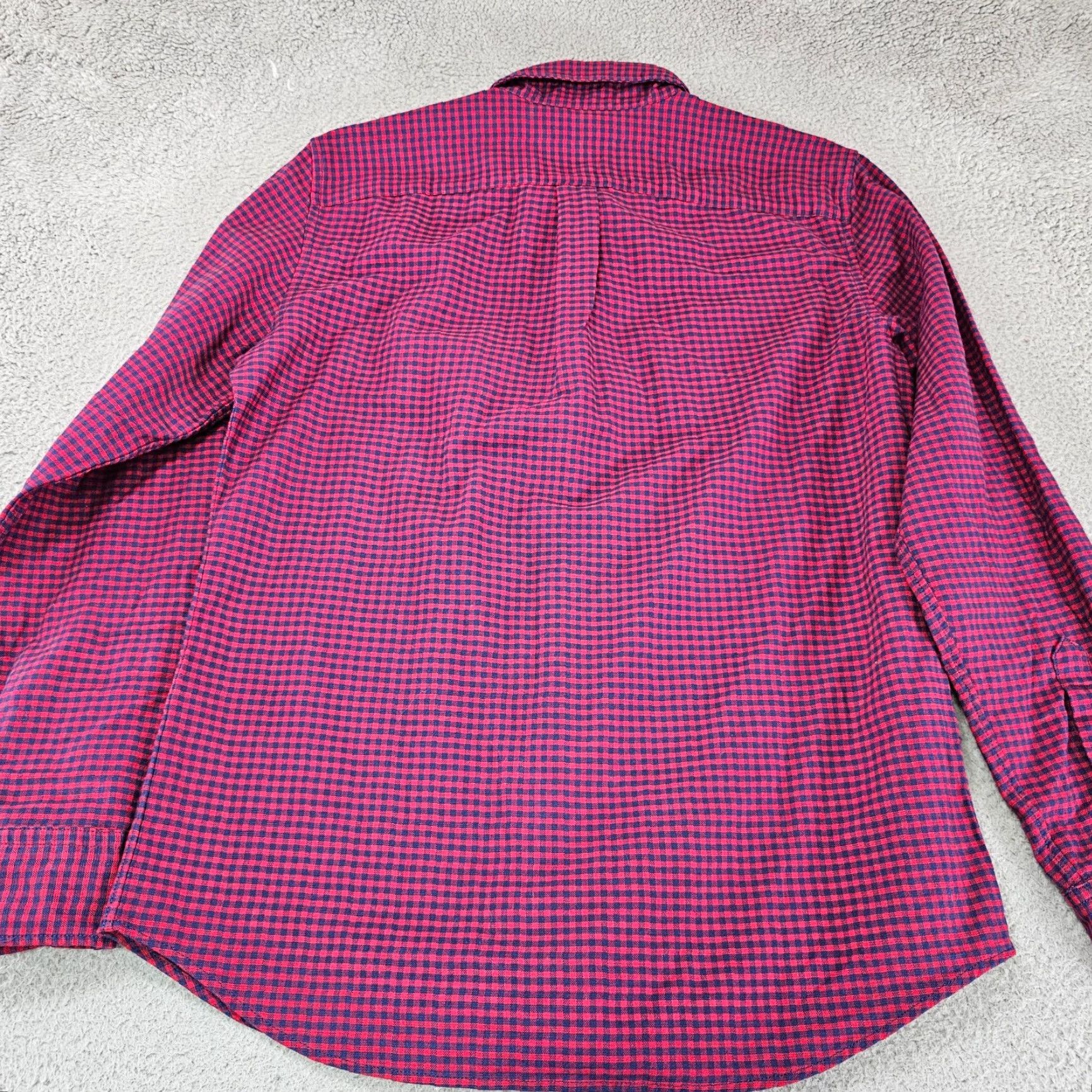 Gap GAP Shirt Mens Small Red Blue Check Knit Button Up Long Sleeve Preppy Size US S / EU 44-46 / 1 - 5 Thumbnail
