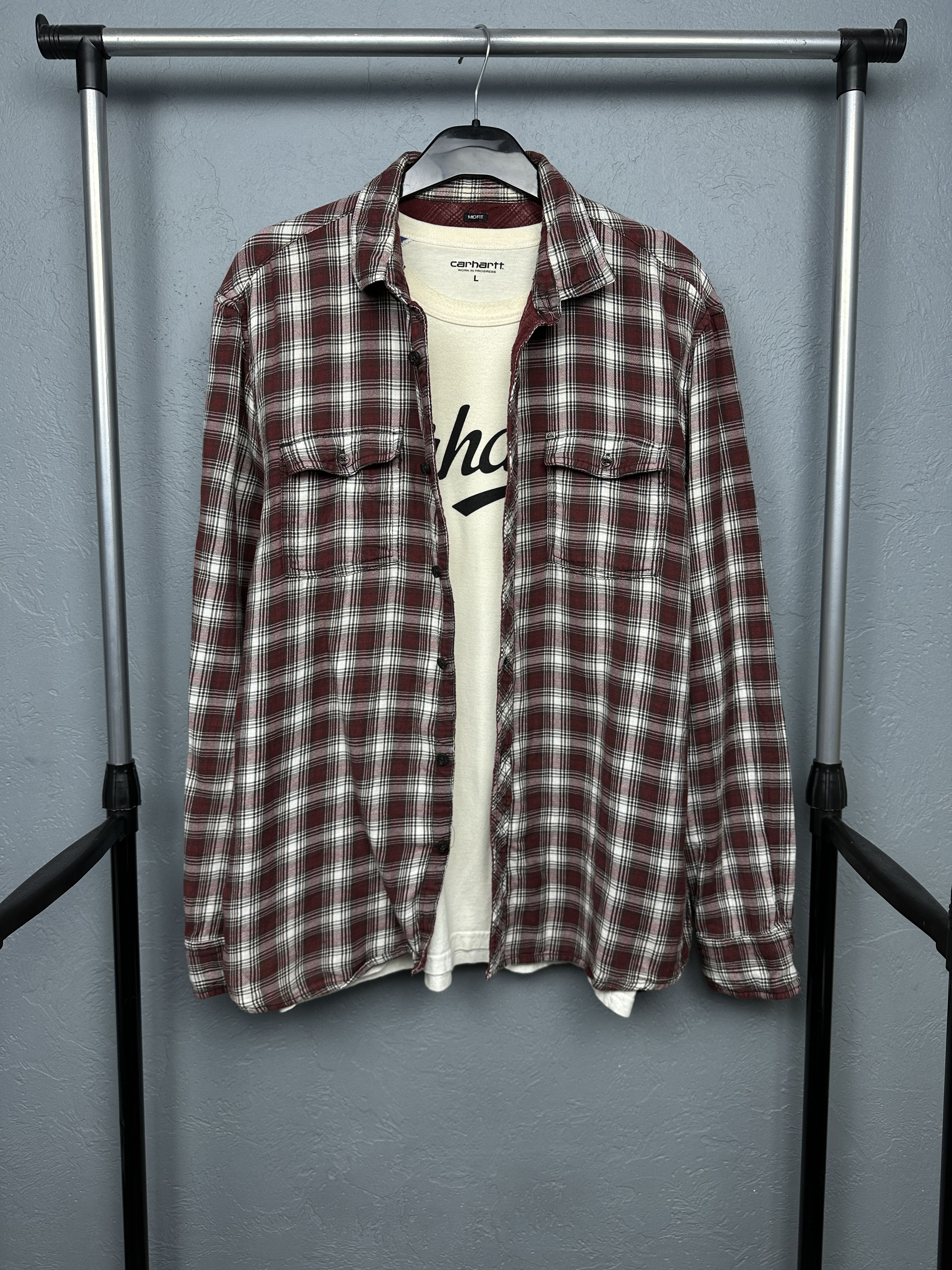 Quiksilver Quiksilver Vintage Flannel Plaid Shirt Surf Style Size US L / EU 52-54 / 3 - 1 Thumbnail