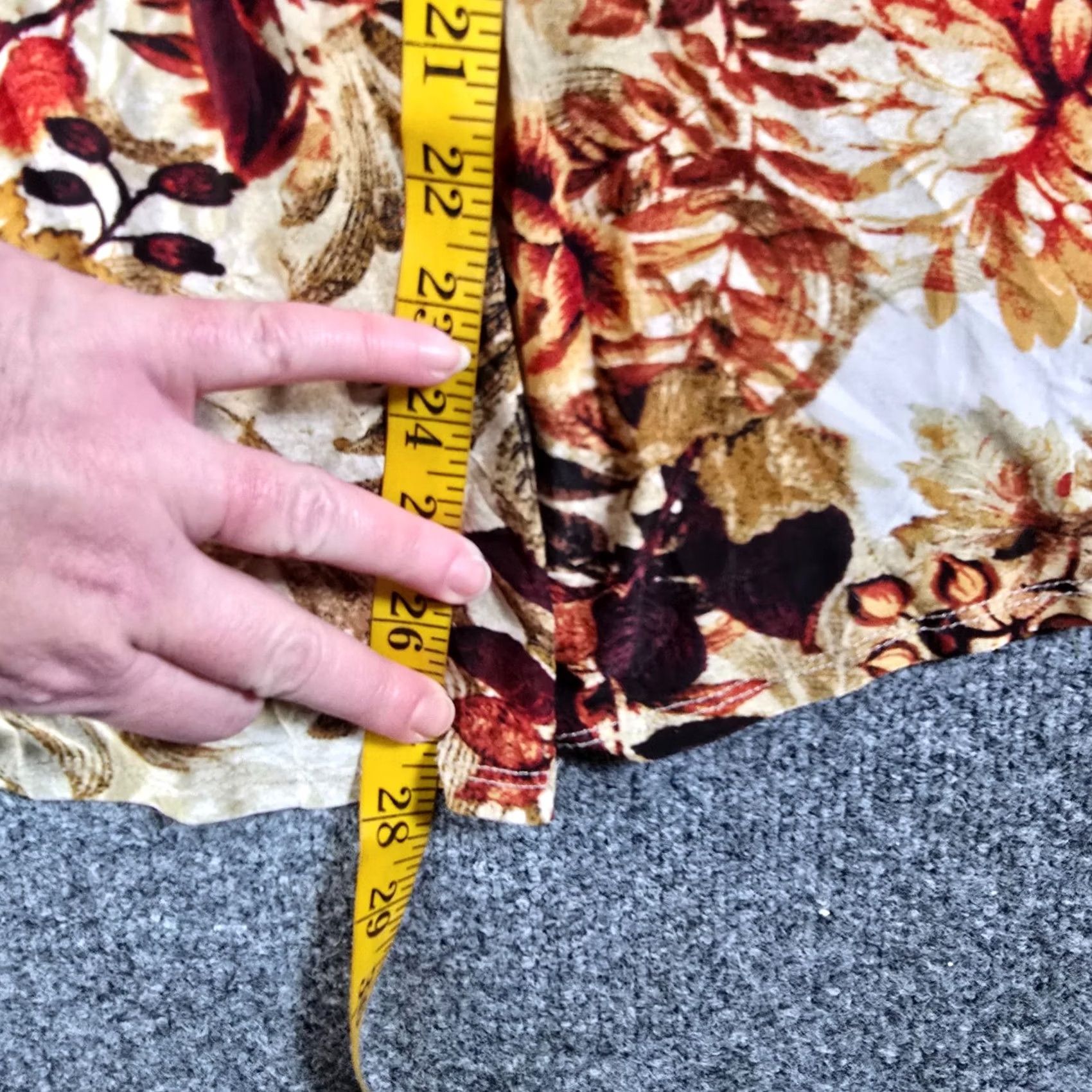Vintage Cocomo Top Women 1X Brown Floral 3/4 Sleeve V-Neck Stretch No Iron Slinky Casual Career Shirt Size XL / US 12-14 / IT 48-50 - 6 Thumbnail