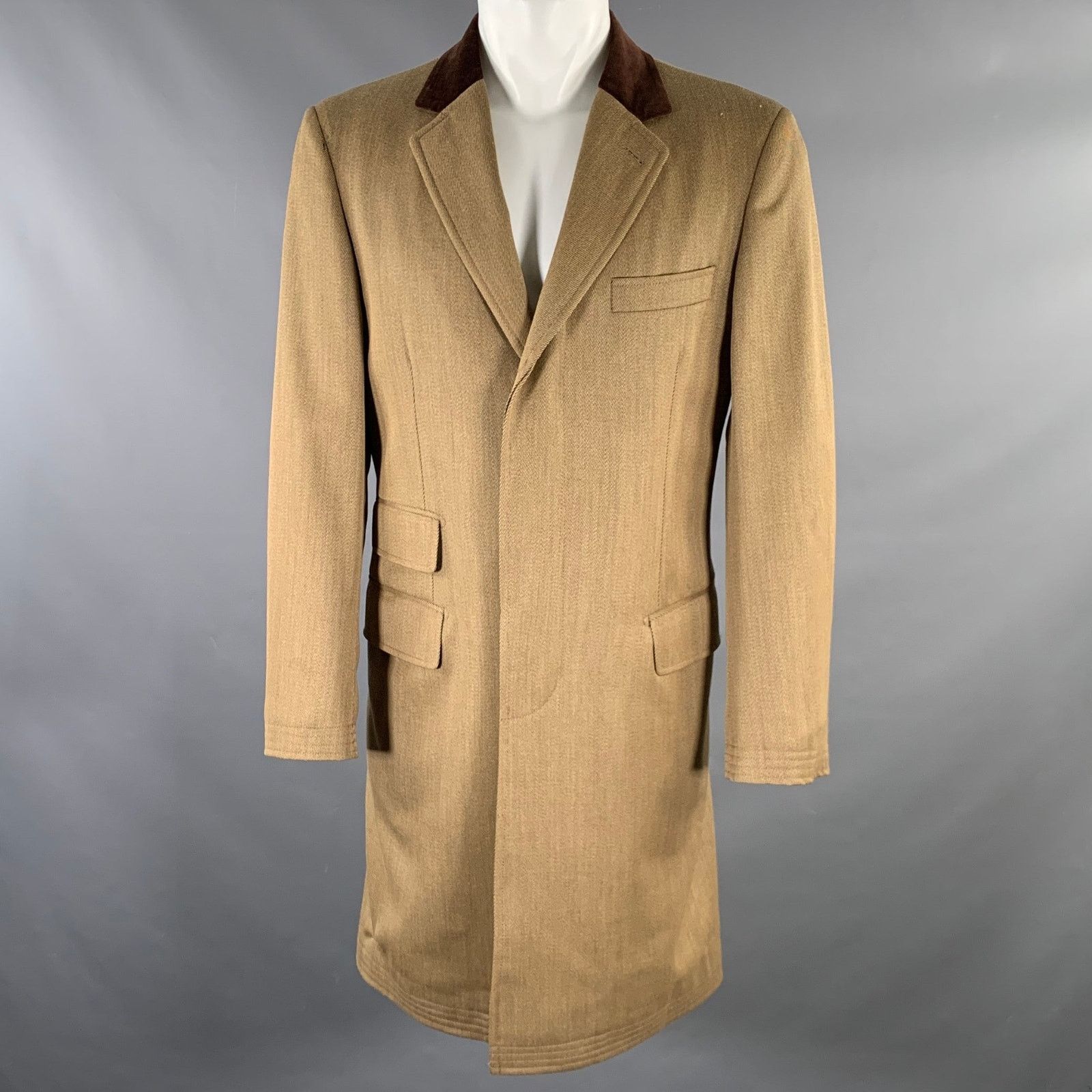 J. Peterman J. PETERMAN COMPANY Size M Tan Brown Twill Wool Evening Coat Size US M / EU 48-50 / 2 - 1 Thumbnail