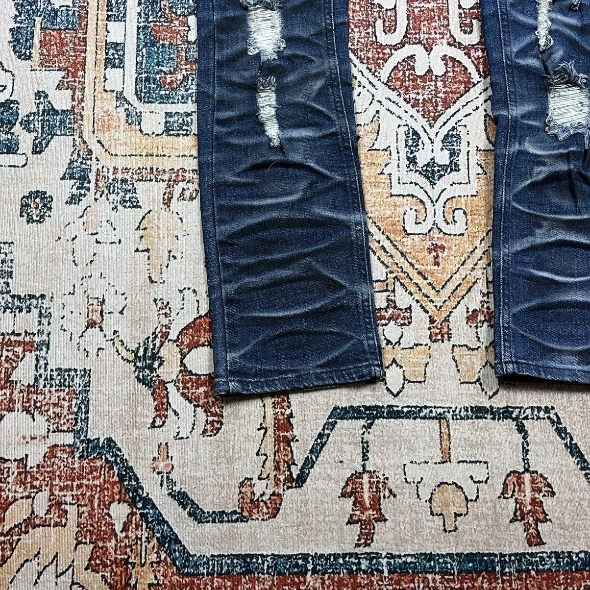 Japanese Brand Y2K Midas Distressed Denim Pants Size US 30 / EU 46 - 4 Thumbnail