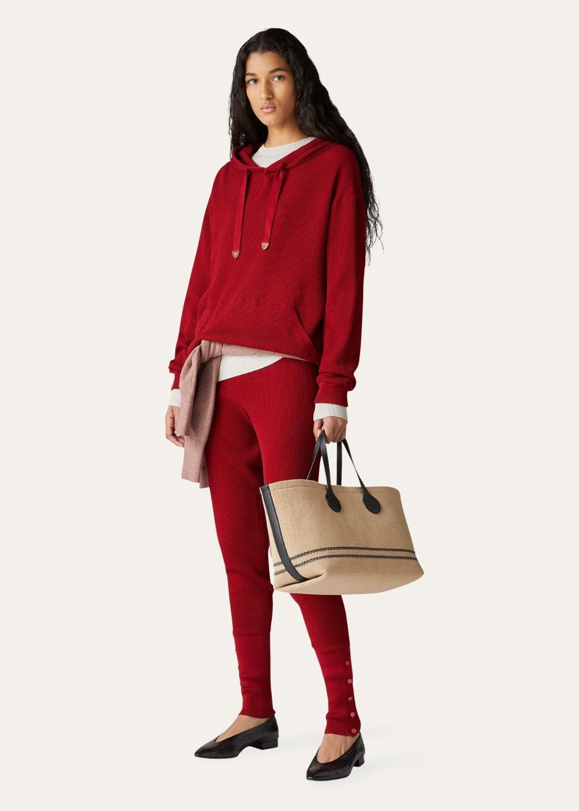 Loro Piana o1srvl11e0824 Puno Cotton Silk Hoddie in Red Size M / US 6-8 / IT 42-44 - 5 Thumbnail