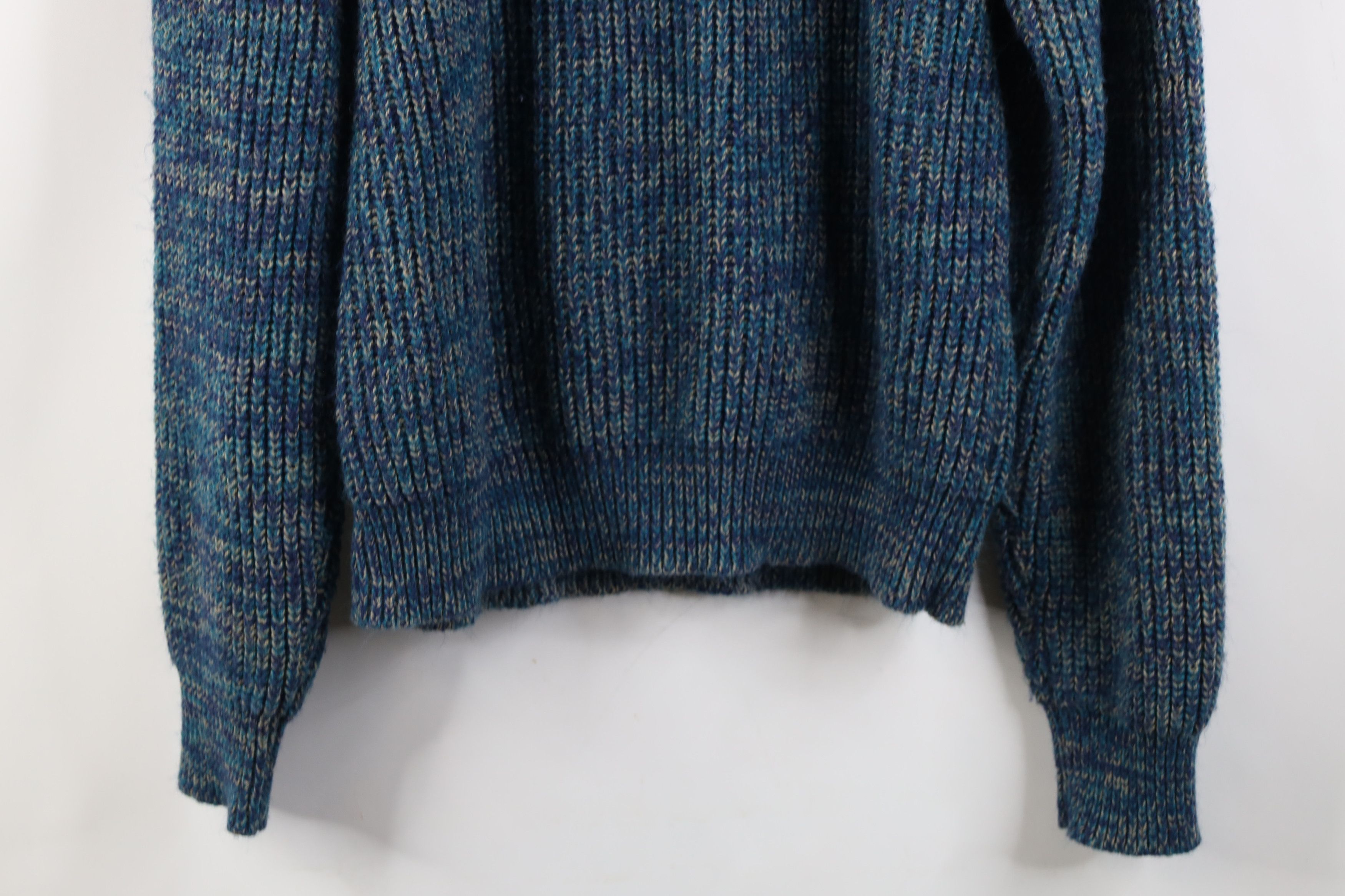 Vintage Vintage 90s Streetwear Blank Ribbed Knit Crewneck Sweater Size US L / EU 52-54 / 3 - 3 Thumbnail