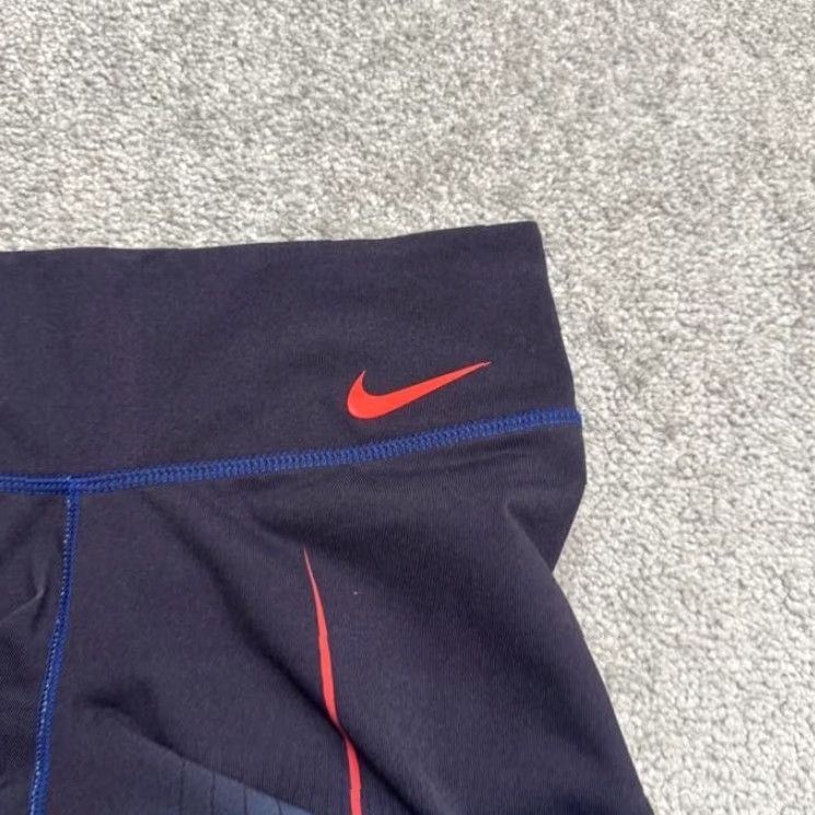 Nike Nike Dri-Fit Zonal Active Leggings Womens Small Blue Black Geometric Yoga 25x27 Womens Size 28" / US 6 / IT 42 - 3 Thumbnail
