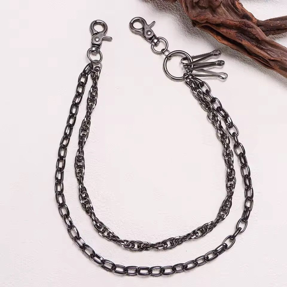 Japanese Brand Gun Black Double-Layer Wallet Chain Size ONE SIZE - 3 Thumbnail