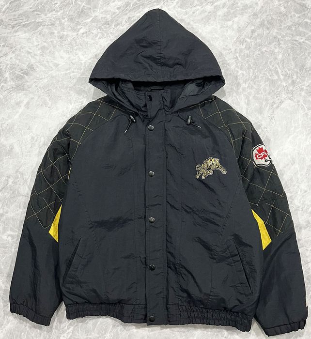 Vintage VTG RARE 90s CFL HAMILTON TIGER CATS STARTER PUFFER JACKET ...