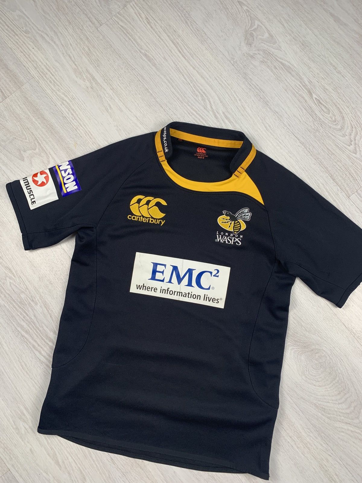 Canterbury of New Zealand London Wasps Rugby Home Shirt 2009/2010 - Canterbury Men’s Size US M / EU 48-50 / 2 - 3 Thumbnail