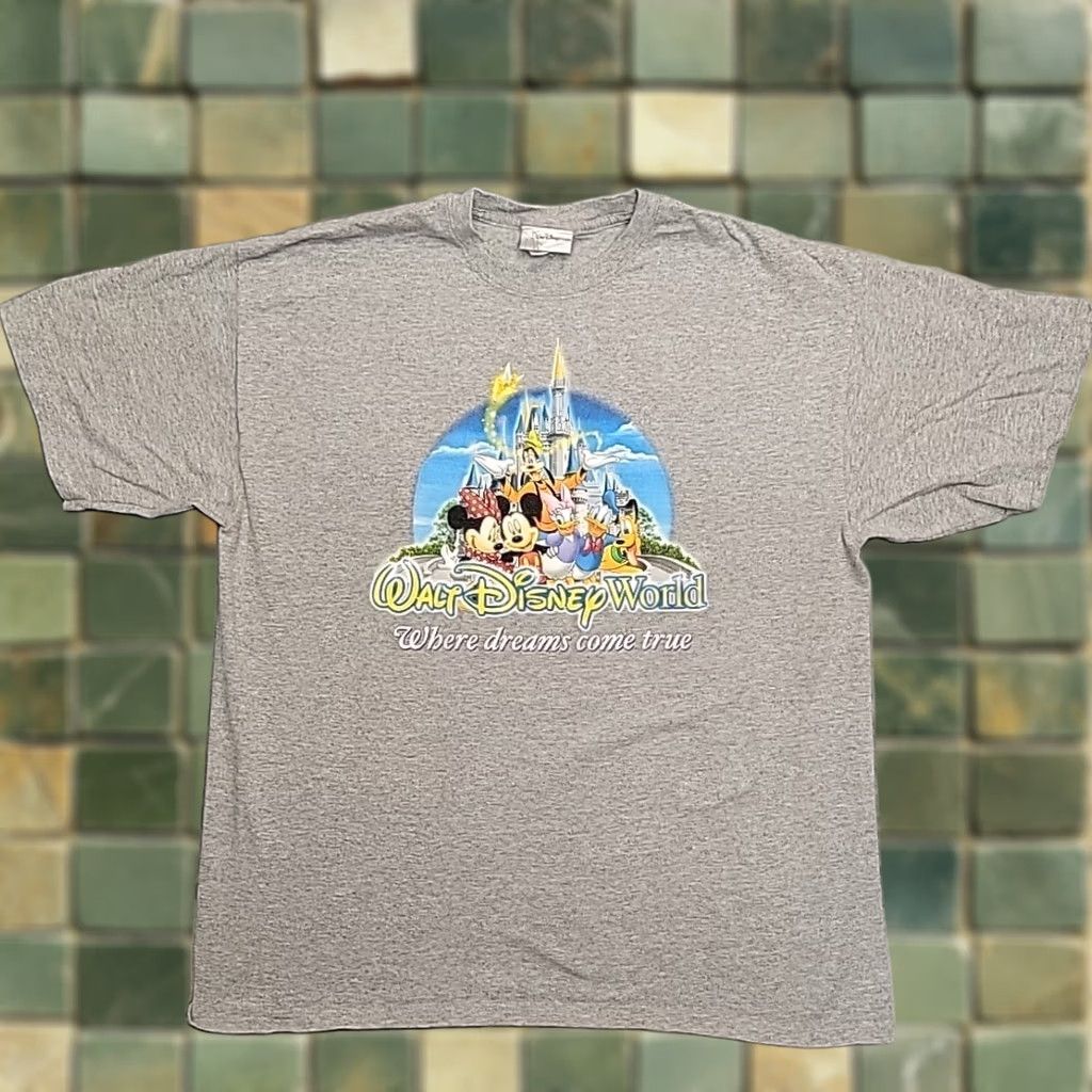 Disney VINTAGE Disney World Shirt Mens XL Gray Cinderella Castle Mickey Goofy Donald Shirt Mens XL Gray Disney World Size US XL / EU 56 / 4 - 1 Thumbnail