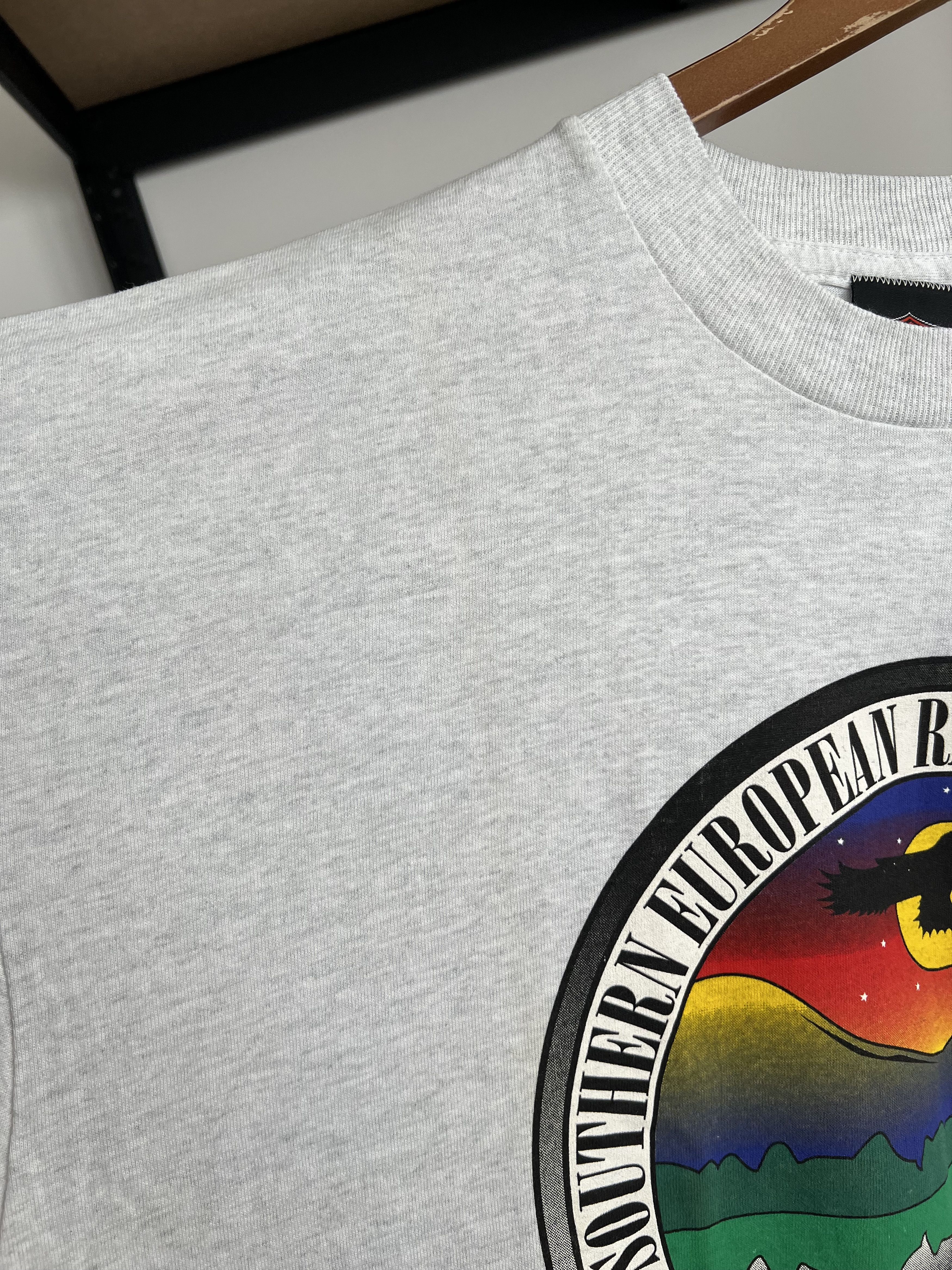 Harley Davidson Vintage 1996 Harley Davidson Rally Eagle Gray T-shirt Size US XL / EU 56 / 4 - 13 Thumbnail