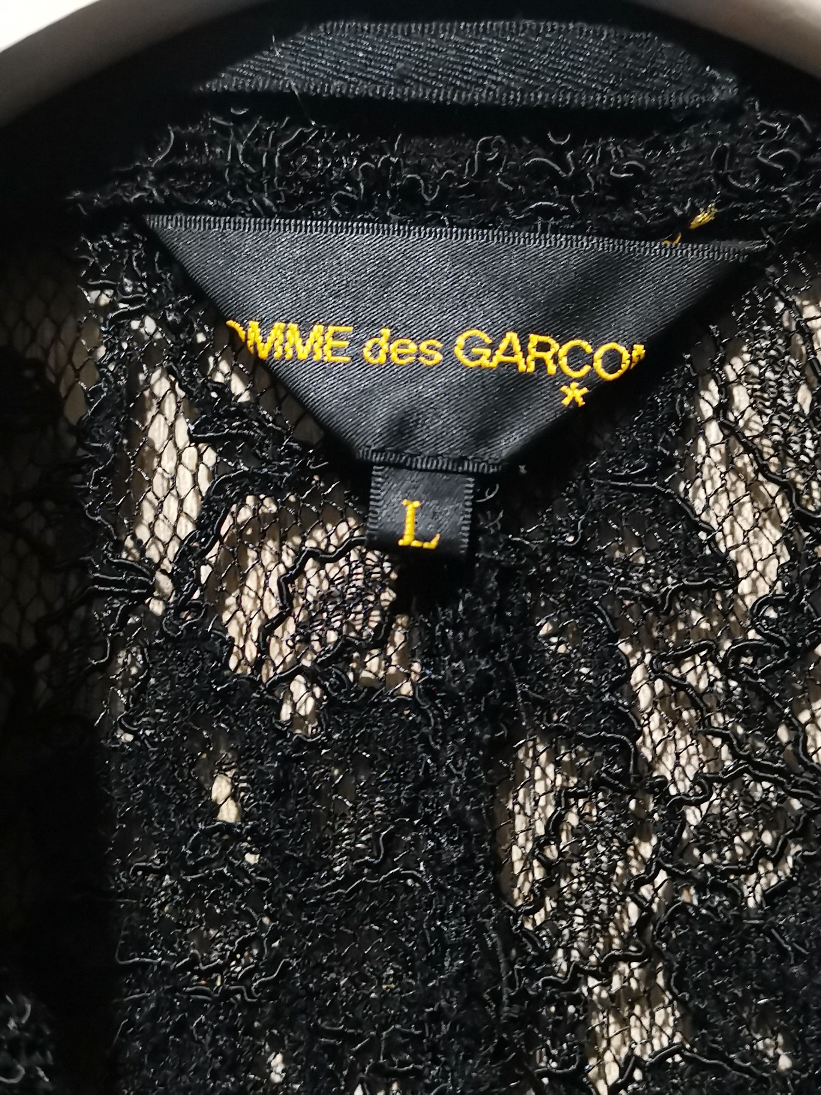 Comme des Garcons Comme des garçon flower knit design embroidery mesh coat Size L / US 10 / IT 46 - 3 Thumbnail