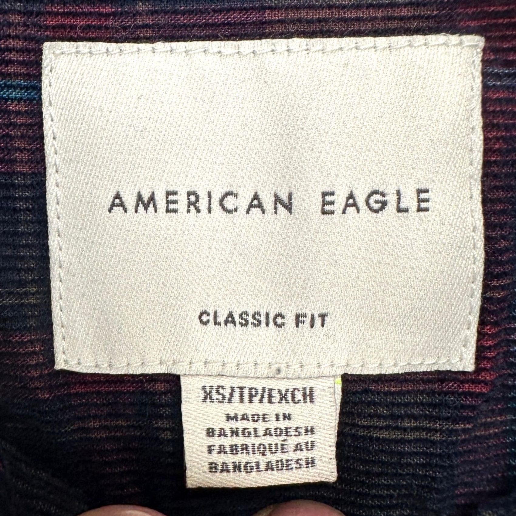Vintage VINTAGE American Eagle Corduroy Shirt Men XS Blue Red Plaid Classic Button Up Pocket NEW Size US XS / EU 42 / 0 - 4 Thumbnail