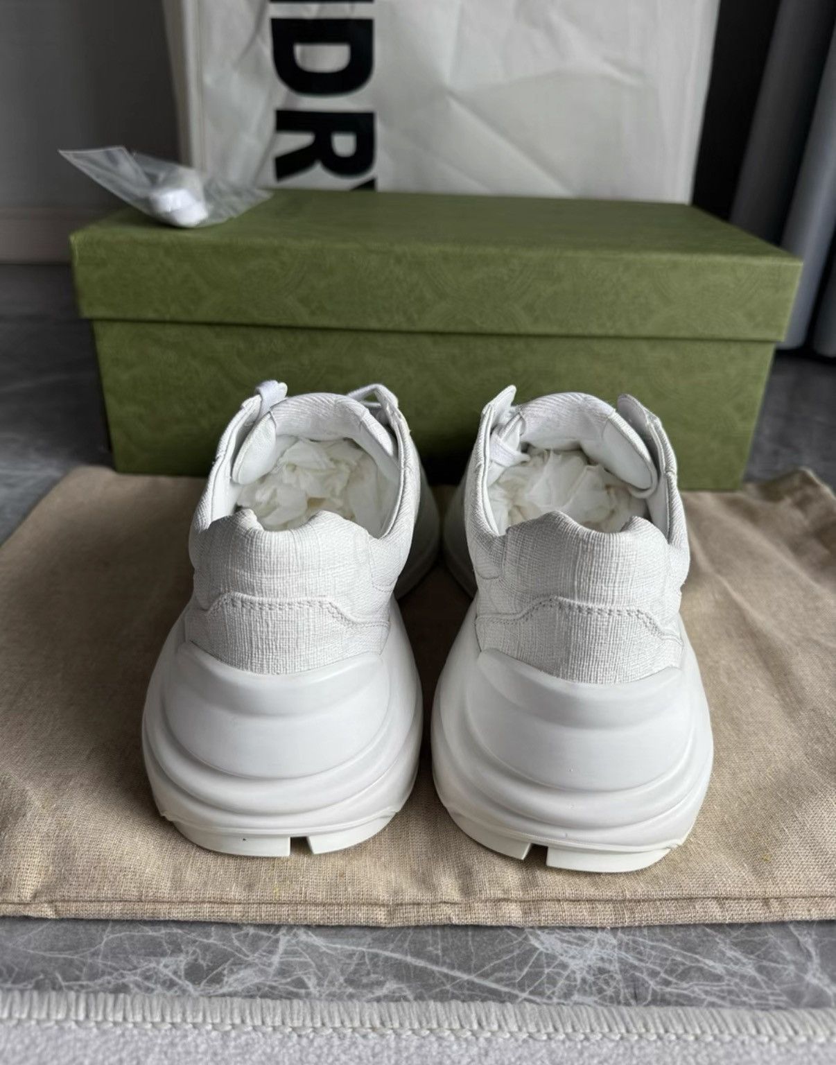 Gucci Gucci Rhyton dad sneakers, white with GG monogram K6 Size US 5.5 / IT 35.5 - 4 Thumbnail