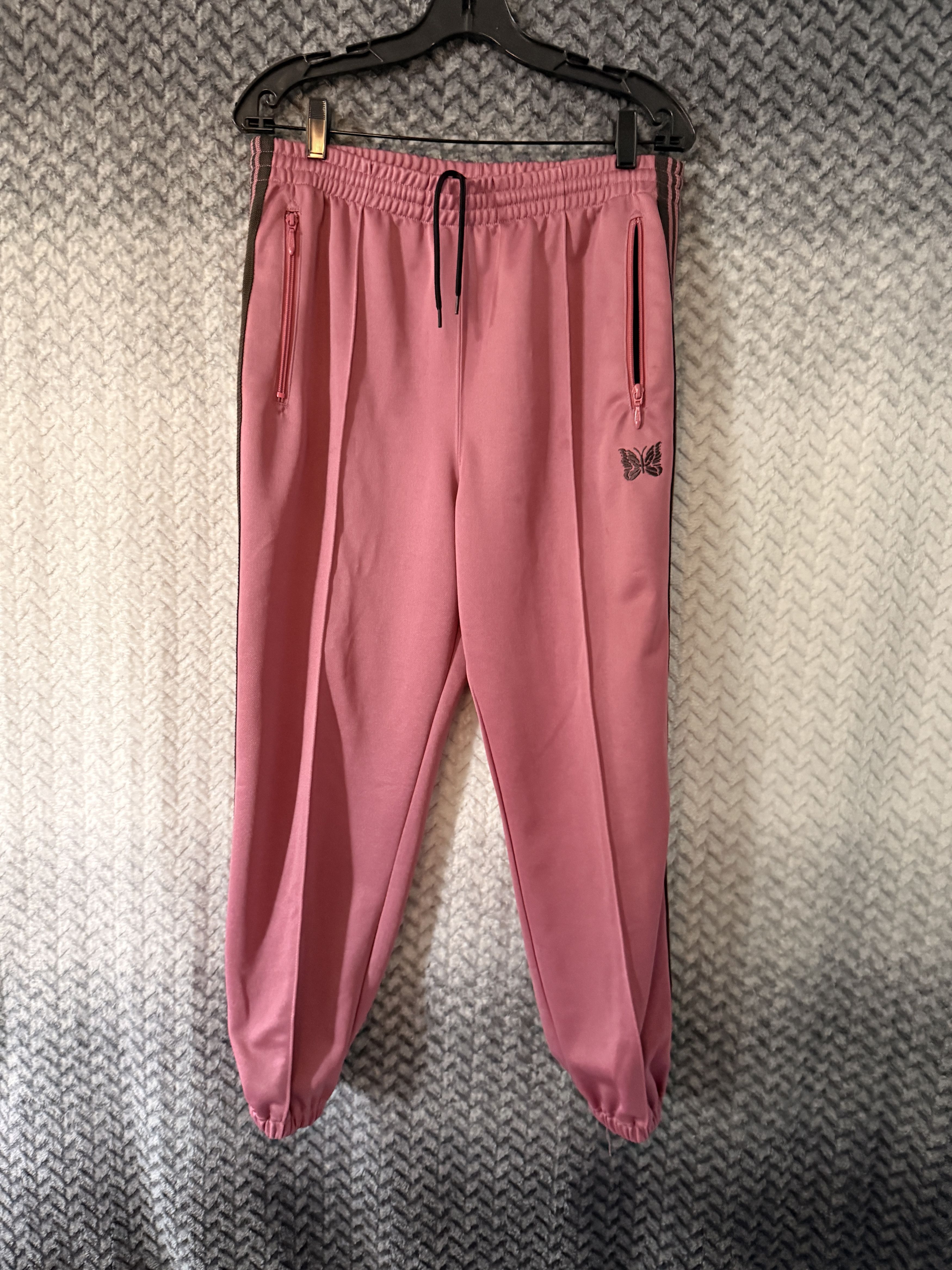 Zippered Track Pants Smoke Pink