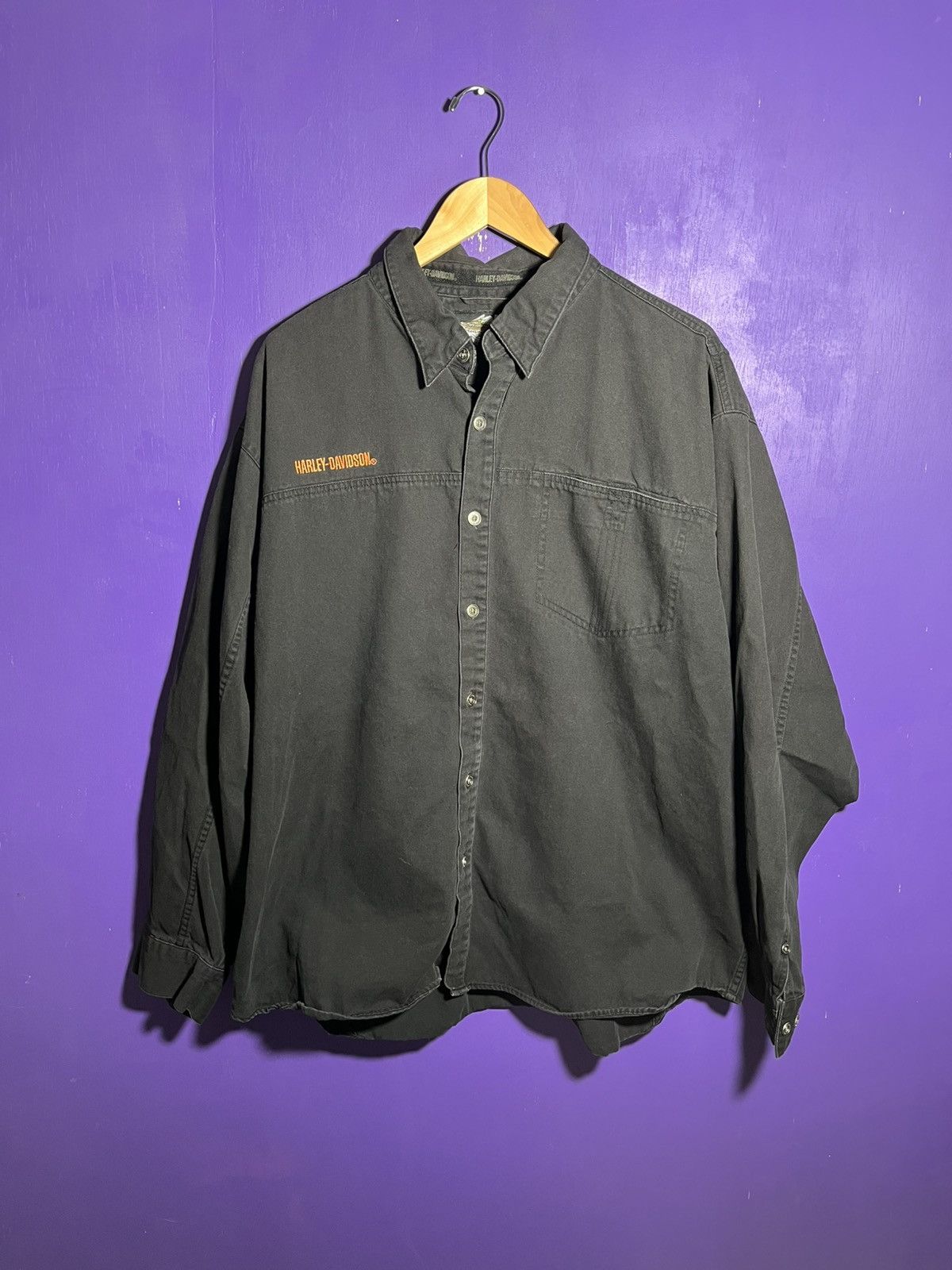 Harley Davidson × Vintage Vintage 90s Harley Davidson embroidered eagle button up Size US XXL / EU 58 / 5 - 1 Thumbnail