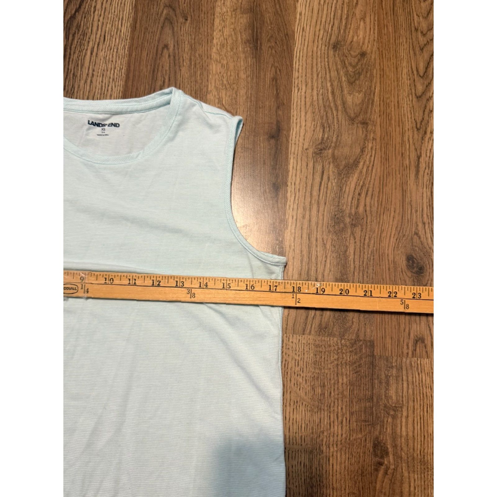 Lands' End Lands' End Tank Top Women's XS Blue Sleeveless Round Neck Cotton Knit Shirt Adult XS Ladies Tank Top Regular Fit T-Shirt Casual Size XS / US 0-2 / IT 36-38 - 6 Thumbnail