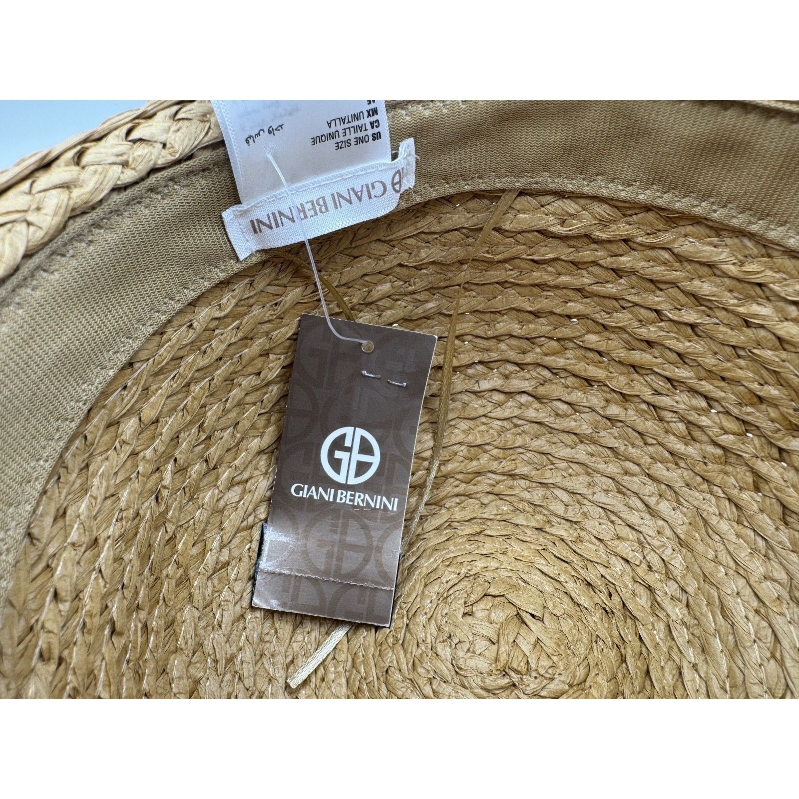Giani Bernini Giani Bernini Women’s Chiffon Band Panama Hat Camel, Beach Size ONE SIZE - 5 Thumbnail