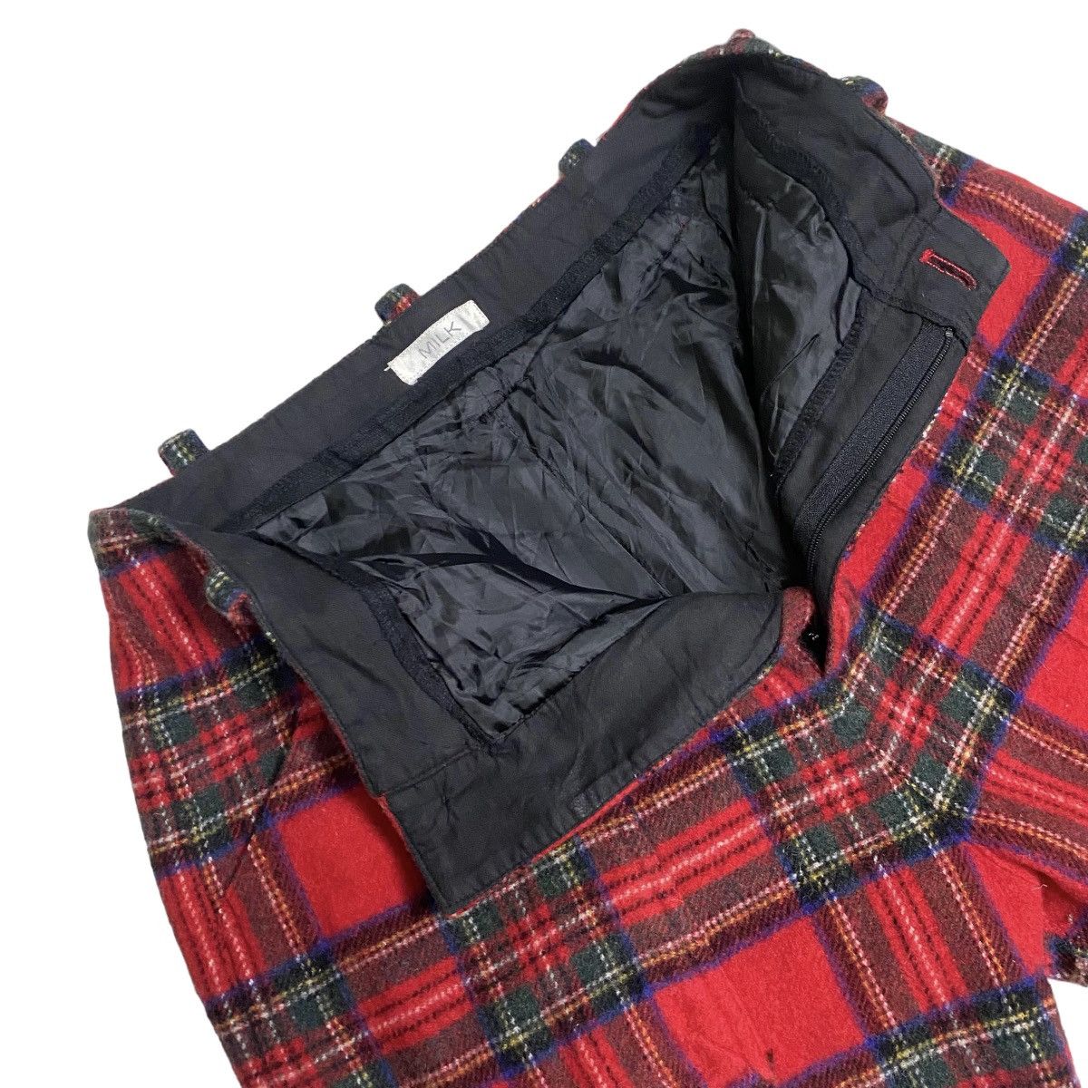 Japanese Brand Milk Punk Bondage tartan wool short pant Size US 30 / EU 46 - 6 Thumbnail