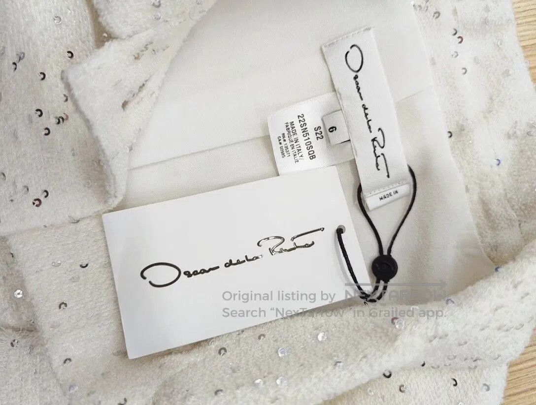 Oscar De La Renta Oscar de la Renta White Short Jacket. Size S / US 4 / IT 40 - 7 Thumbnail