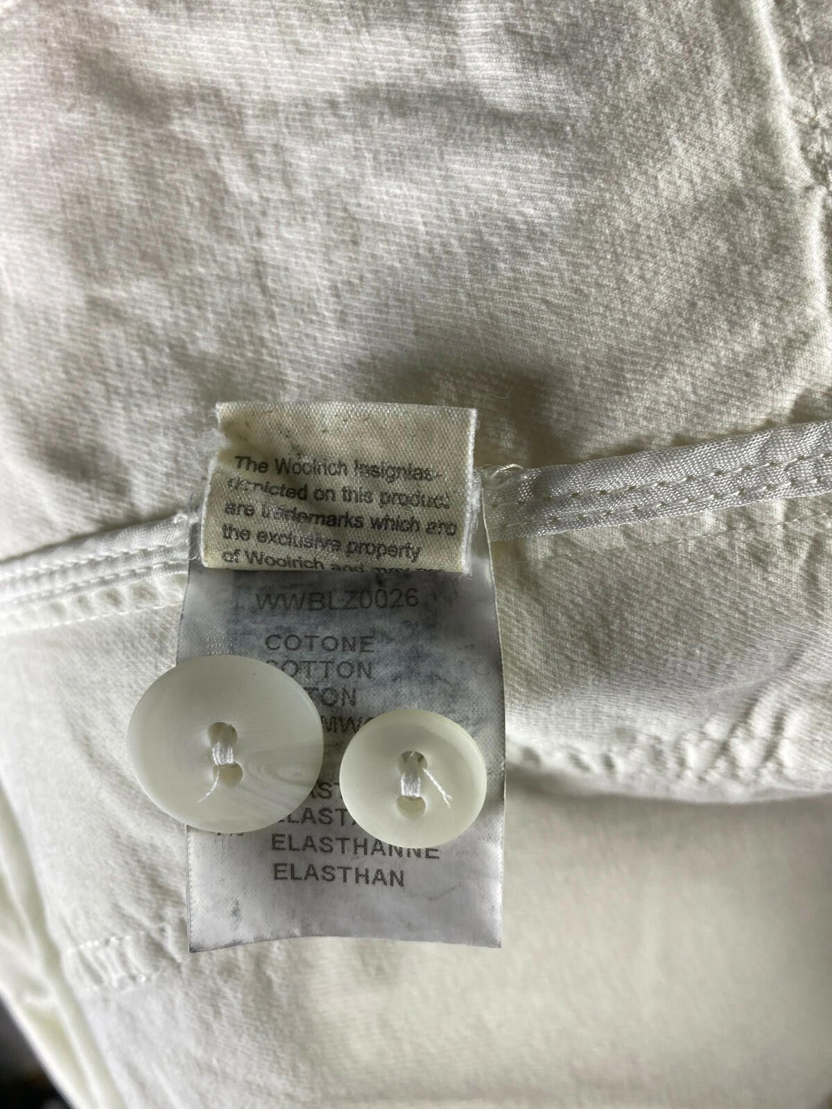 Woolrich Woolen Mills Ladies Woolrich White Cotton Blazer Jacket Size L Size L / US 10 / IT 46 - 9 Thumbnail
