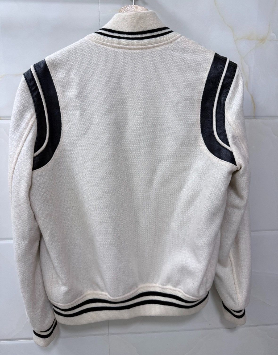Saint Laurent Paris Saint Laurent Paris 22fw white wool patchwork Teddy jacket Size US S / EU 44-46 / 1 - 2 Thumbnail