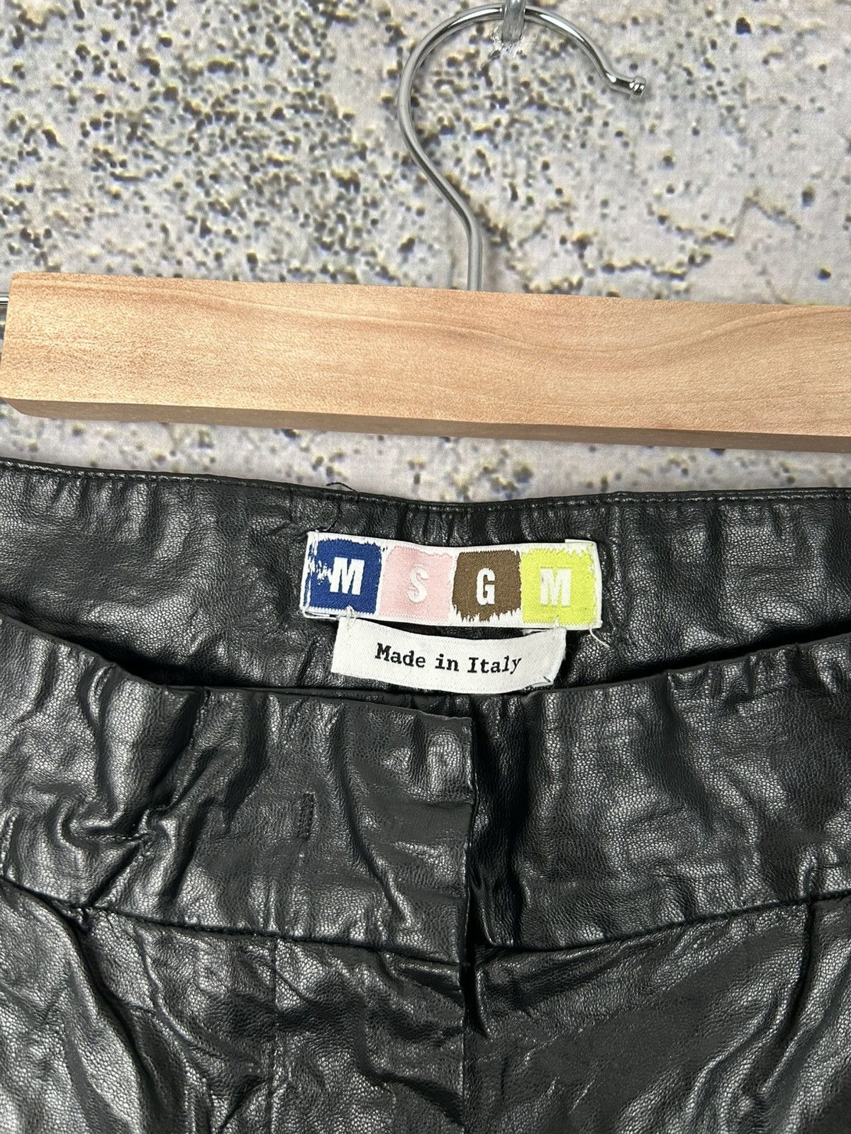 MSGM MSGM Polyurethane Avantgarde Pants Grunge Rock Punk Goth Size US 34 / EU 50 - 5 Thumbnail