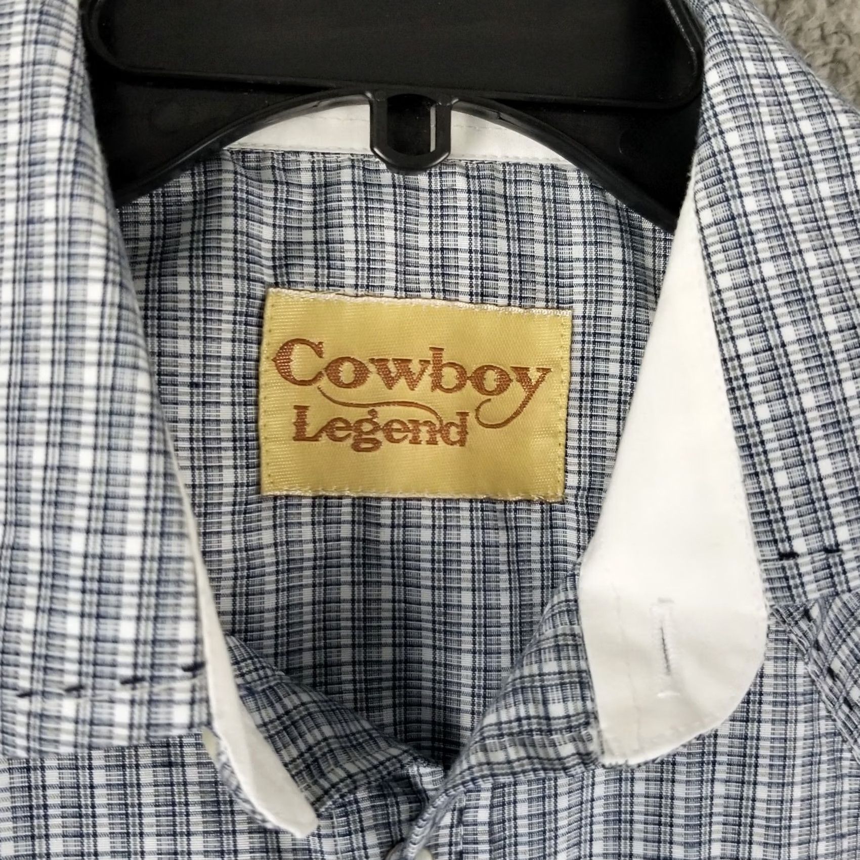 Vintage Cowboy Legend Shirt Men L Plaid Western Cowboy 90s Snap Button-Up Casual Business Party/Cocktail Formal Travel Workwear Size US L / EU 52-54 / 3 - 2 Thumbnail