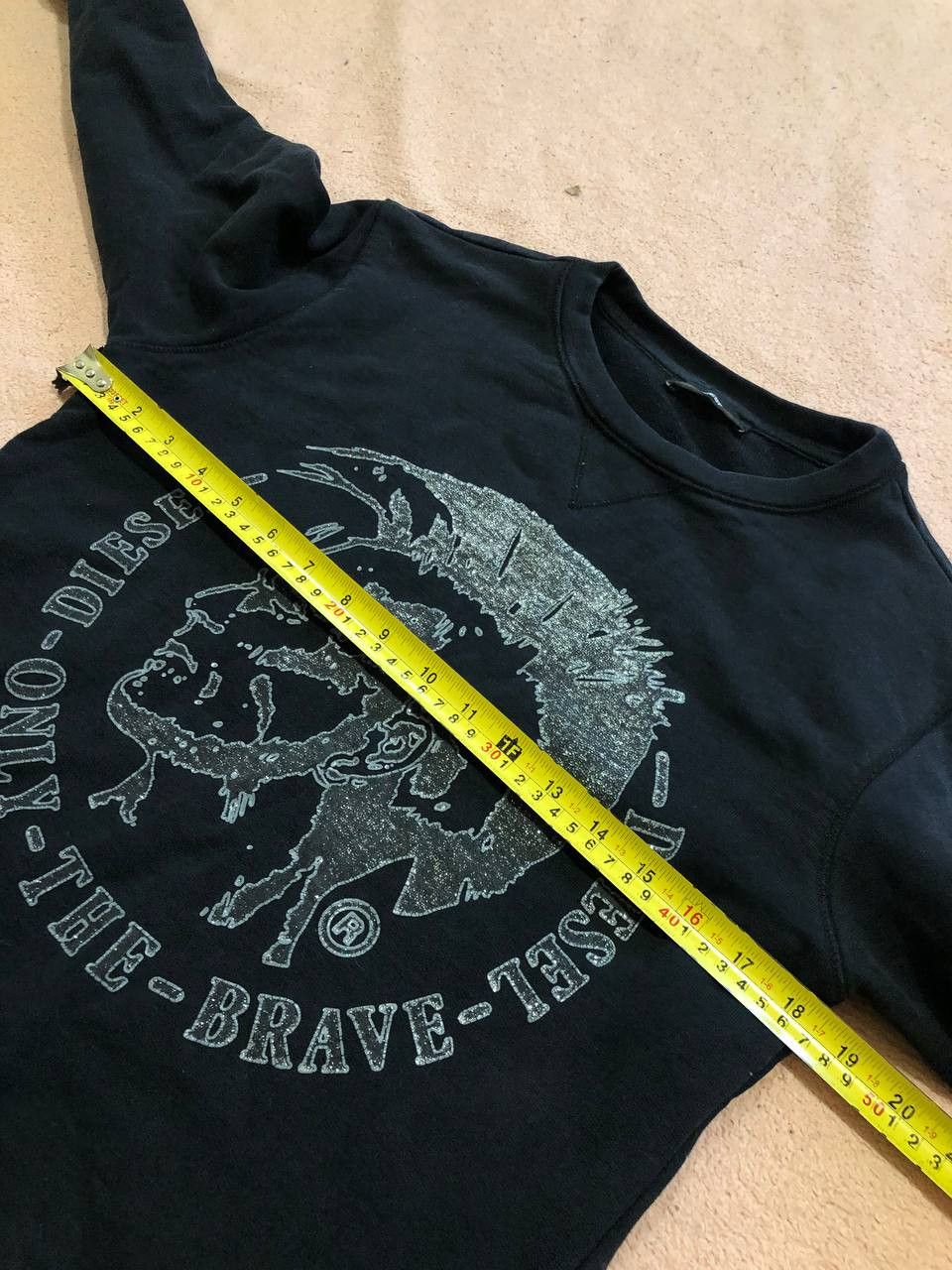 Diesel Vintage black Sweaters big logo center Diesel streetwear Size US M / EU 48-50 / 2 - 10 Thumbnail