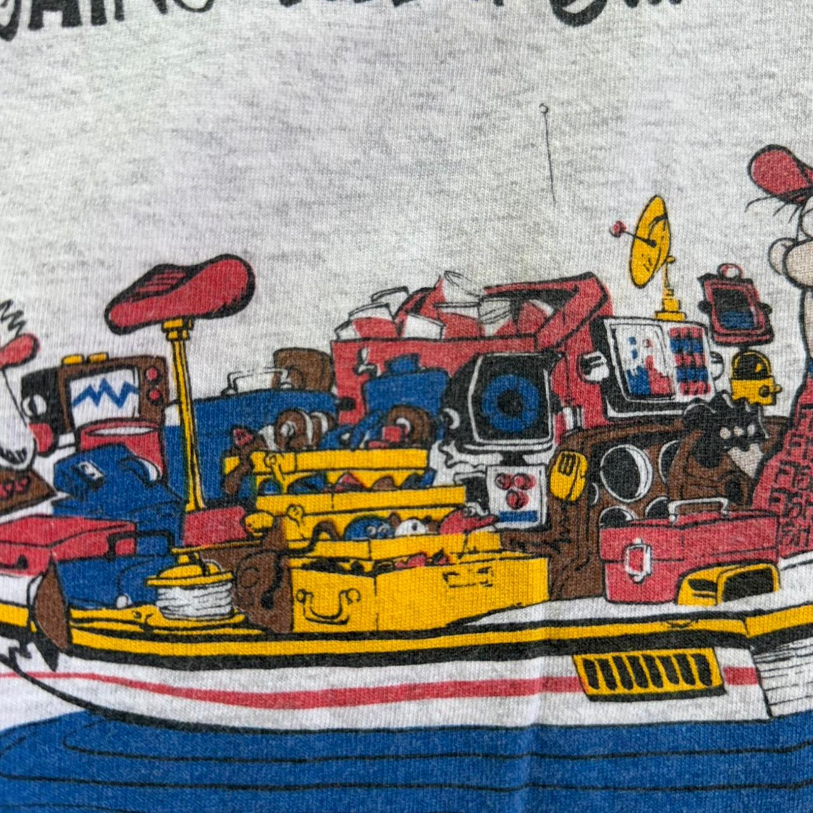 Vintage Vintage 90s Fishing Rule Fish Cartoon Animal T-Shirt Size US XL / EU 56 / 4 - 5 Thumbnail