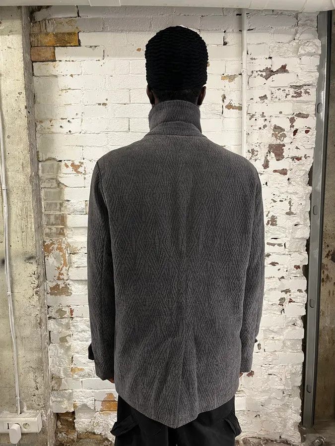 Emporio Armani 2010s Emporio Armani Iridescent Faux Fur Collar Grey Coat Size US M / EU 48-50 / 2 - 2 Thumbnail