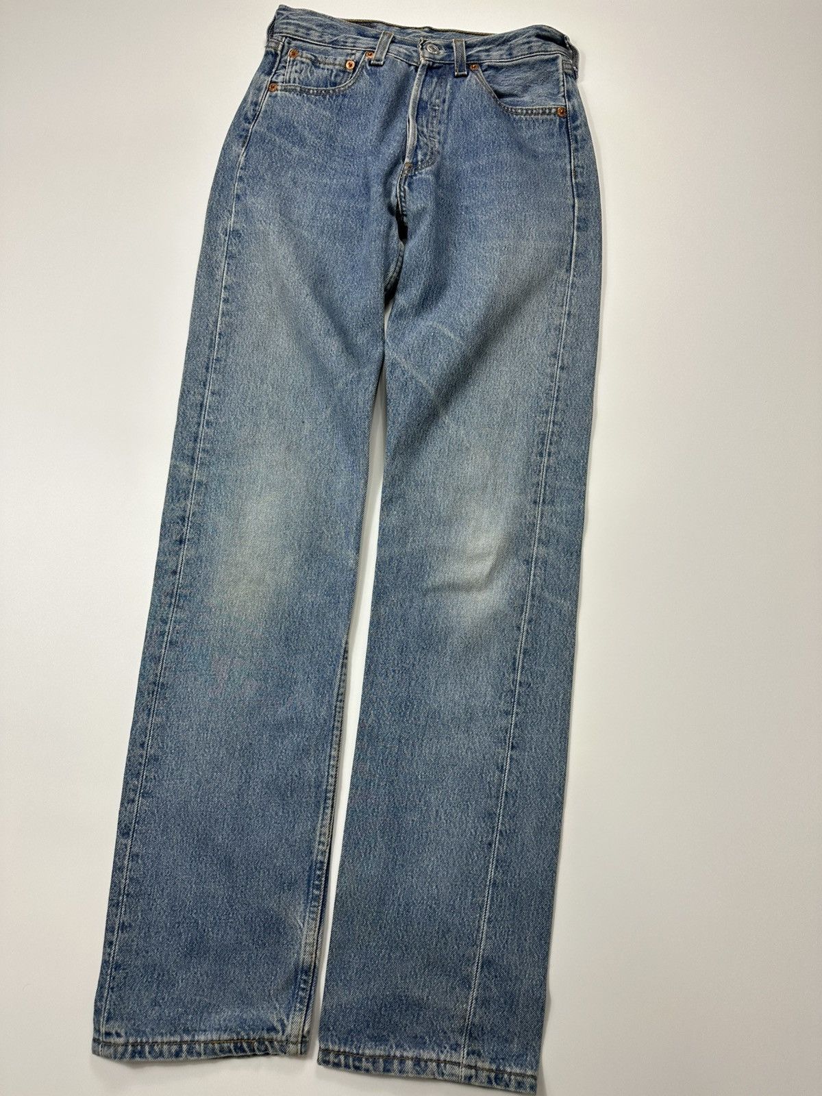 Levi's Vintage 501 Light Blue Jeans W27 L34 Made In Spain Size US 27 - 4 Thumbnail