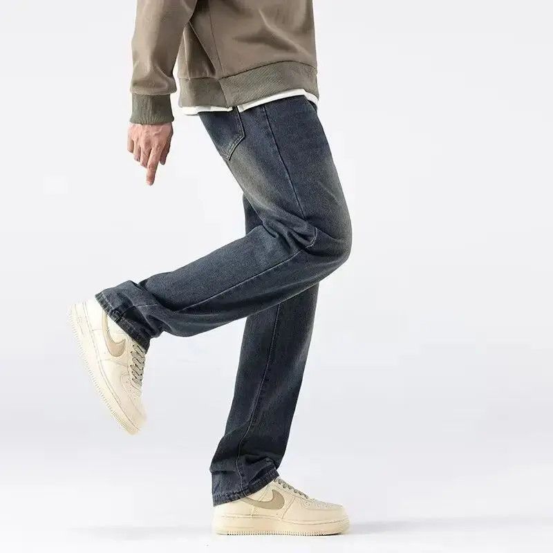 Japanese Brand Retro loose straight leg wide leg jeans Size US 32 / EU 48 - 4 Thumbnail