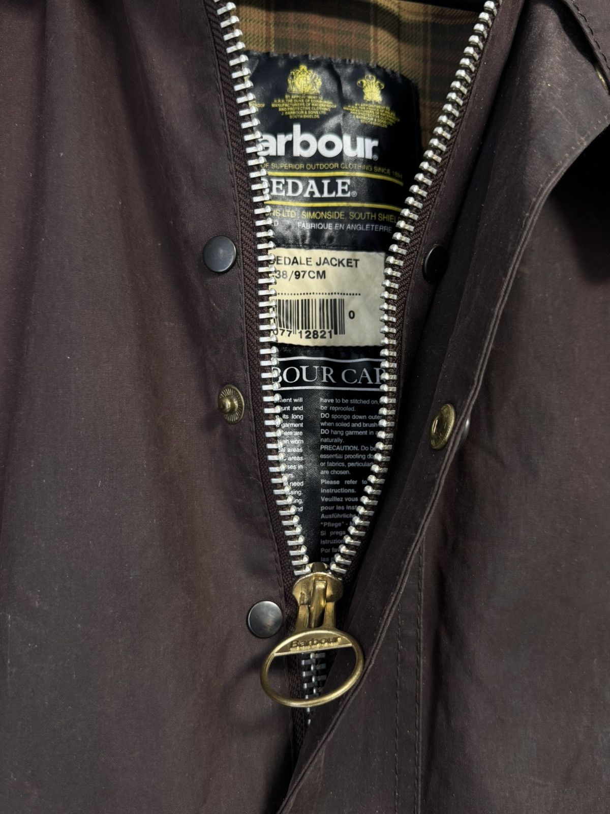 Barbour Vintage Barbour Bedale Wax Jacket Brown C38 England A103 Size US M / EU 48-50 / 2 - 10 Thumbnail
